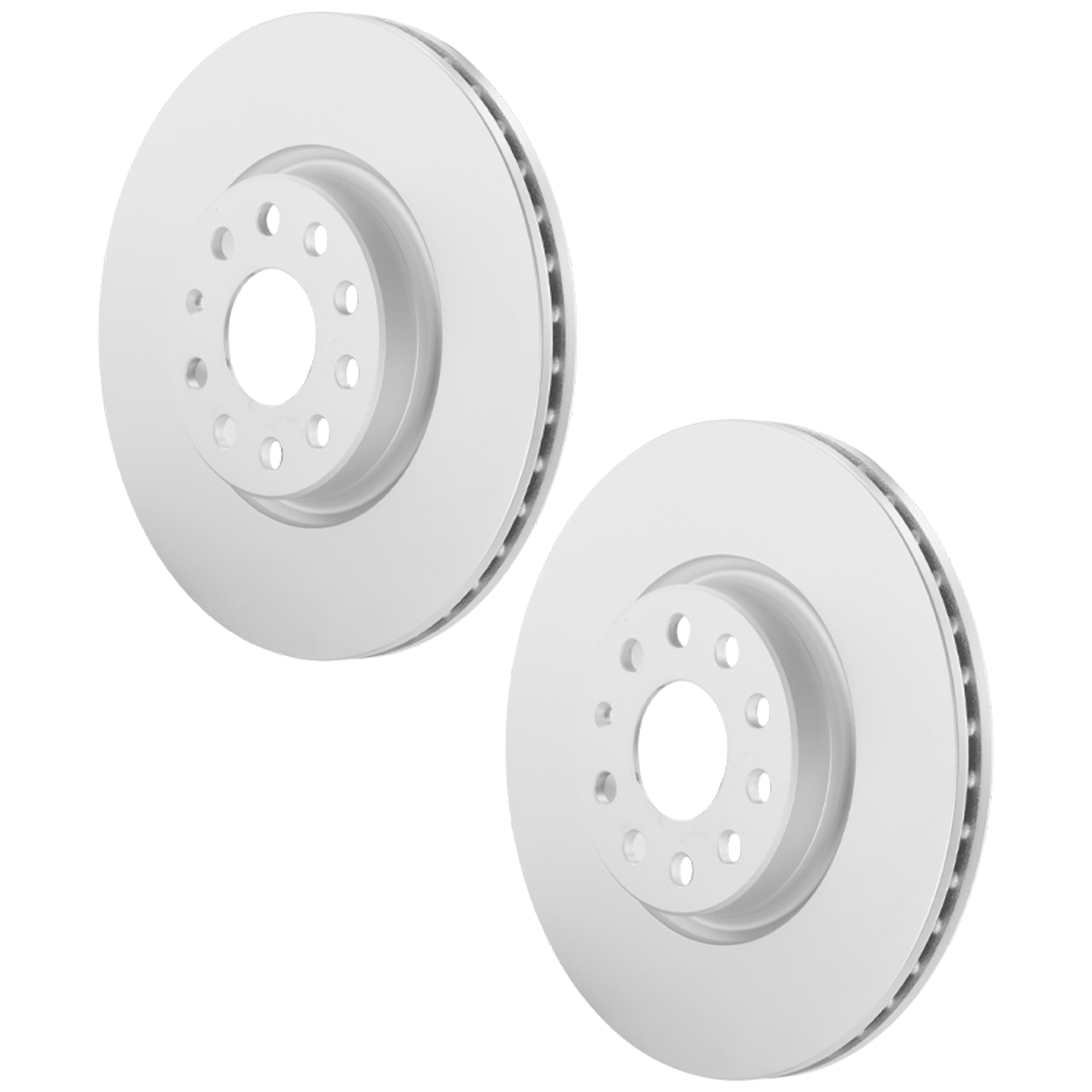 AM JETTA 05-18-22-23 PASSAT 06-22 FRONT BRAKE DISC RH AND LH Plain Surface G Coated Cast Iron Vented 5 Lugs SKU SET JV27110014G 2 OEM 1K0615301AA PFM