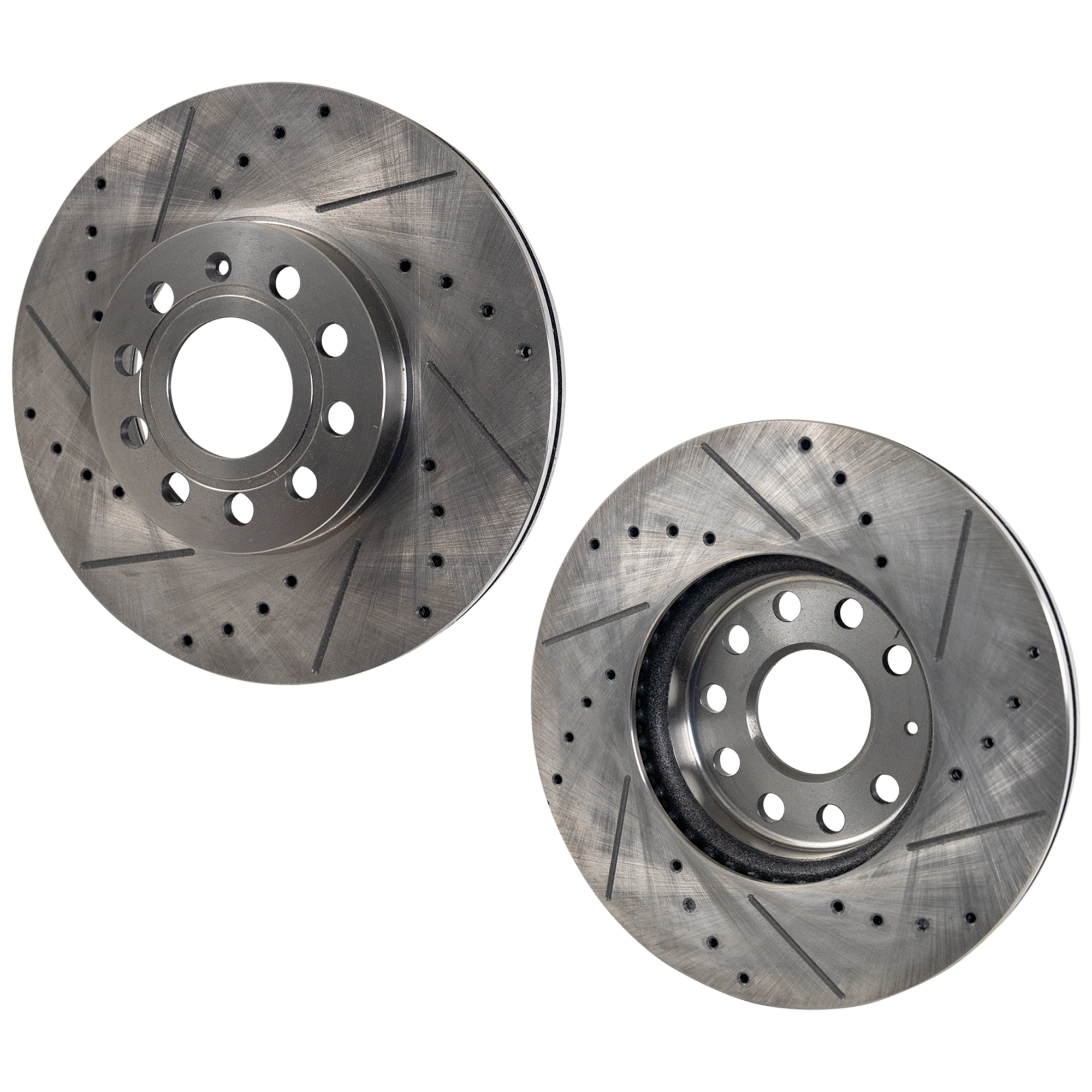 AM JETTA 05-21 GOLF 10-21 FRONT BRAKE DISC RH AND LH Drilled and Slotted SKU SET JV27110015DRS2 OEM 34303-45111-900412-60074028-45