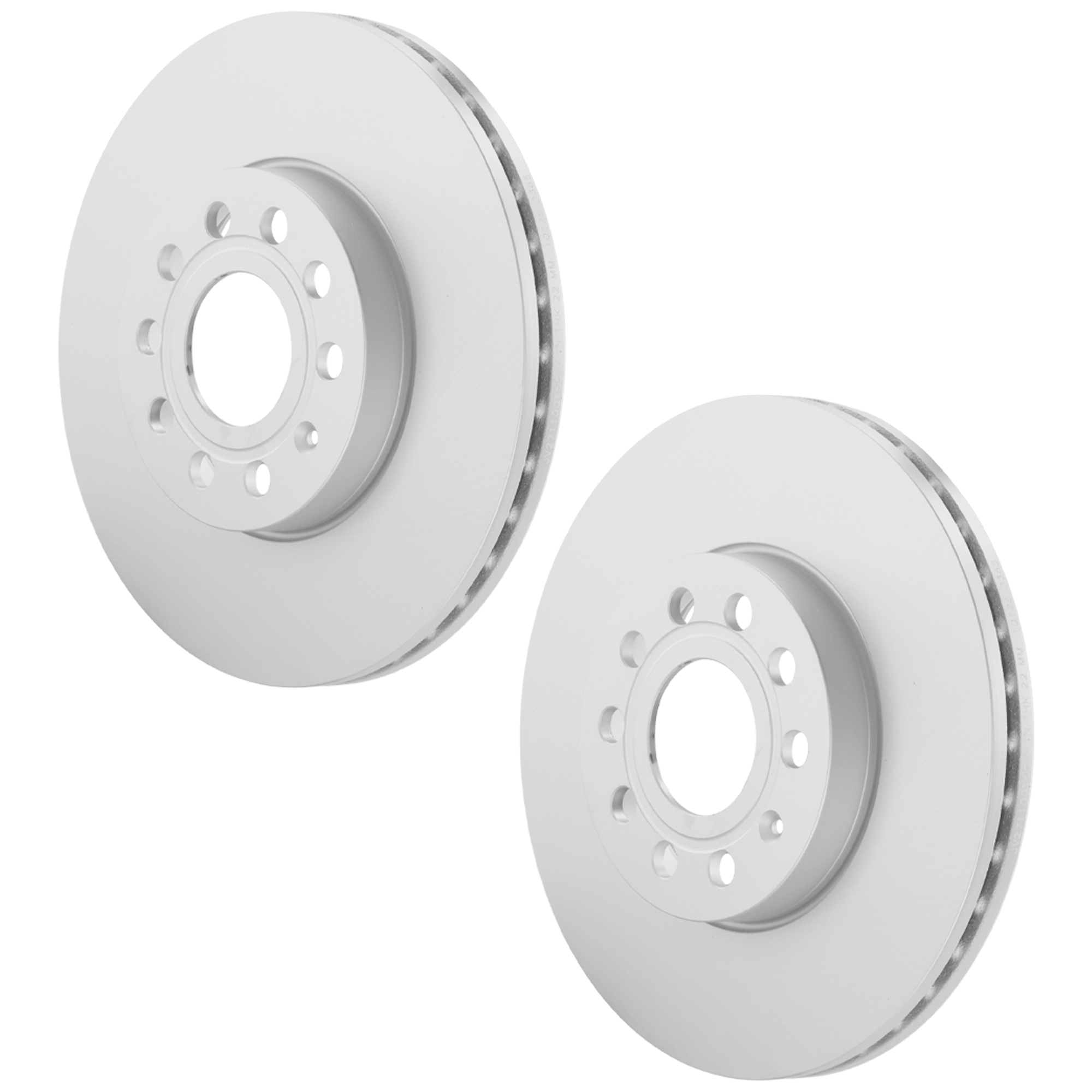 AM JETTA 05-22 GOLF 10-21 FRONT BRAKE DISC RH AND LH Plain Surface G Coated Cast Iron Vented 5 Lugs SKU SET JV27110015G 2 OEM 1K0615301T PFM