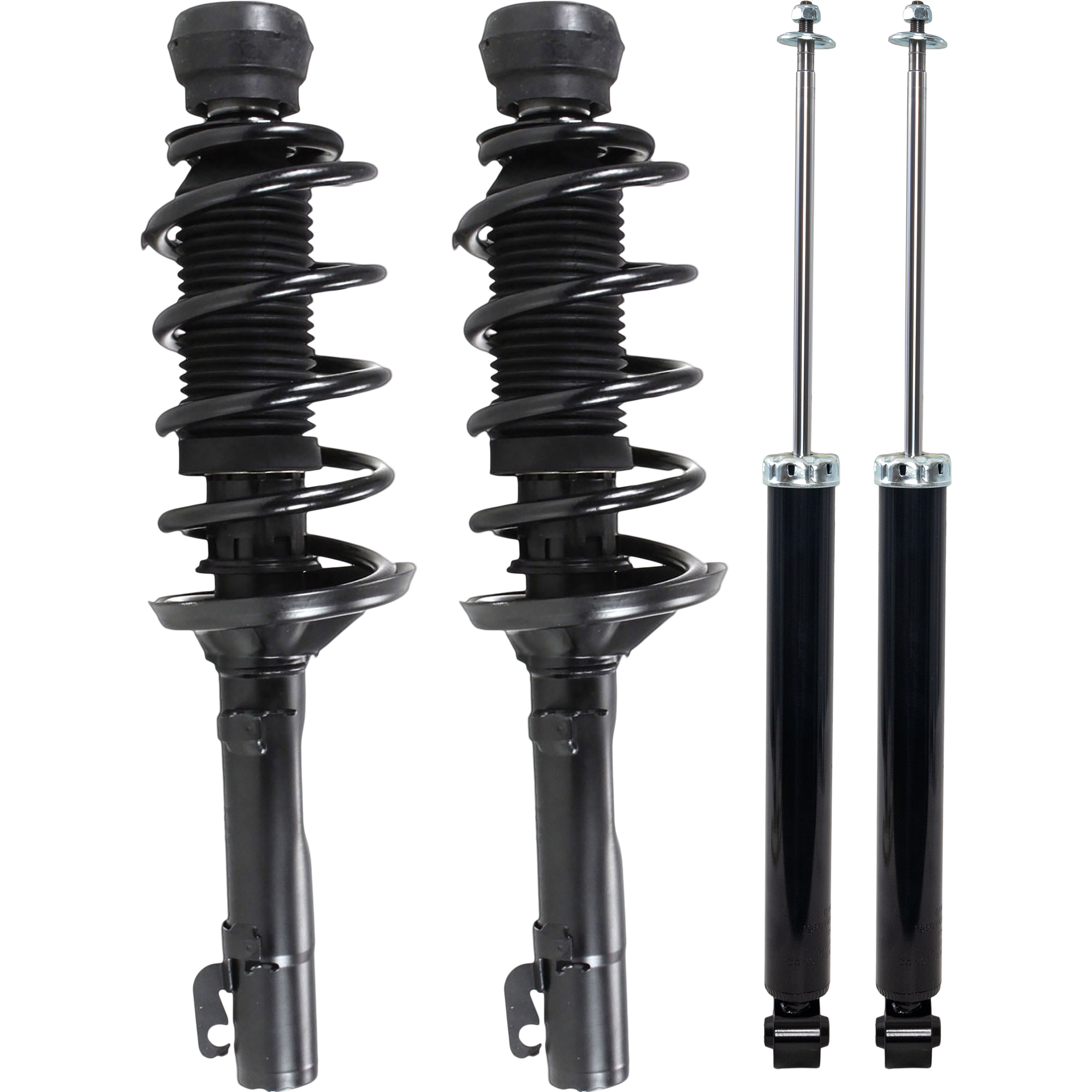 AM BEETLE 98-06 GOLF 99-06 FRONT AND REAR SHOCK AND FULLY LOADED STRUT RH AND LH Gas Charged Twin tube Set of 4 SKU SET JV280501-4 OEM 171525-814101-92140127-1J04130