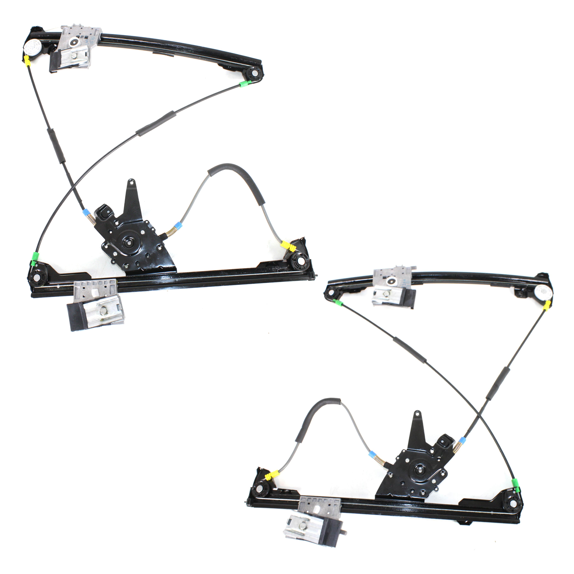 AM CABRIO 95-02 FRONT WINDOW REGULATOR RH AND LH Power Without Motor SKU SET JV462909 Partslink VW1350107 VW1351107 OEM 1E0837461-1E0837462
