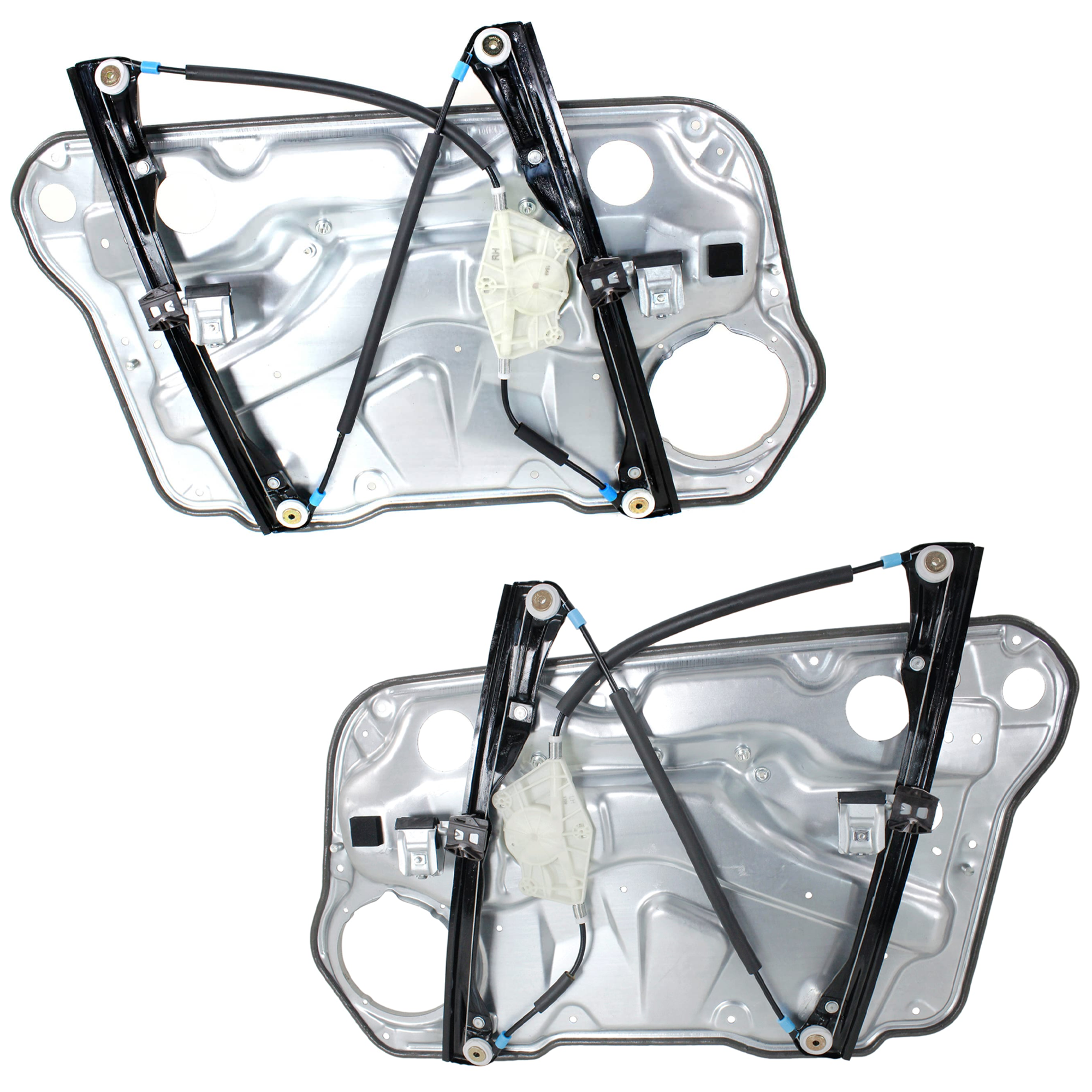 AM GOLF 99-06 JETTA 99-05 FRONT WINDOW REGULATOR RH AND LH Power w o Motor w Panel 4 Door SKU SET JV462939 OEM 1J4837461H 1J4837462H