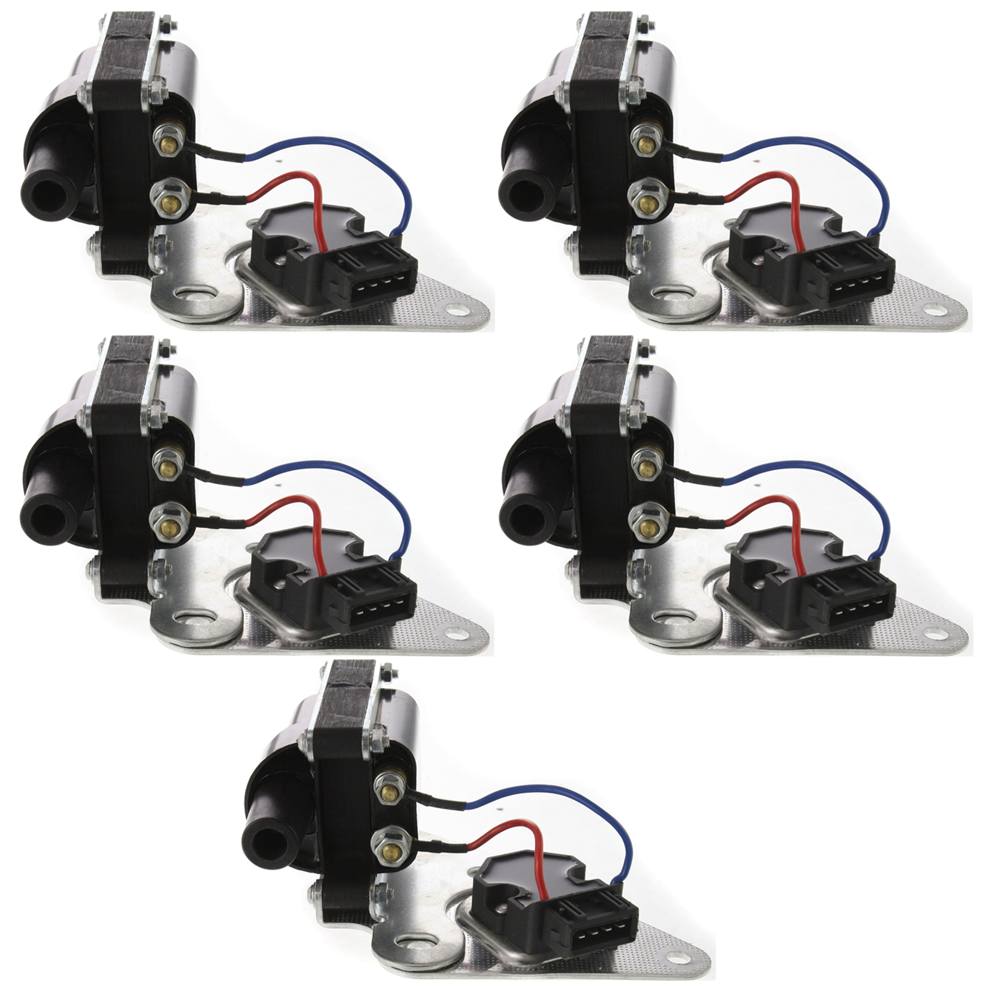 AM VOLVO 850-93-97 C70-98-99 IGNITION COIL 4 Male Blade Terminals 12 Volts E Core Design Set of 5 SKU SET JV504602-5