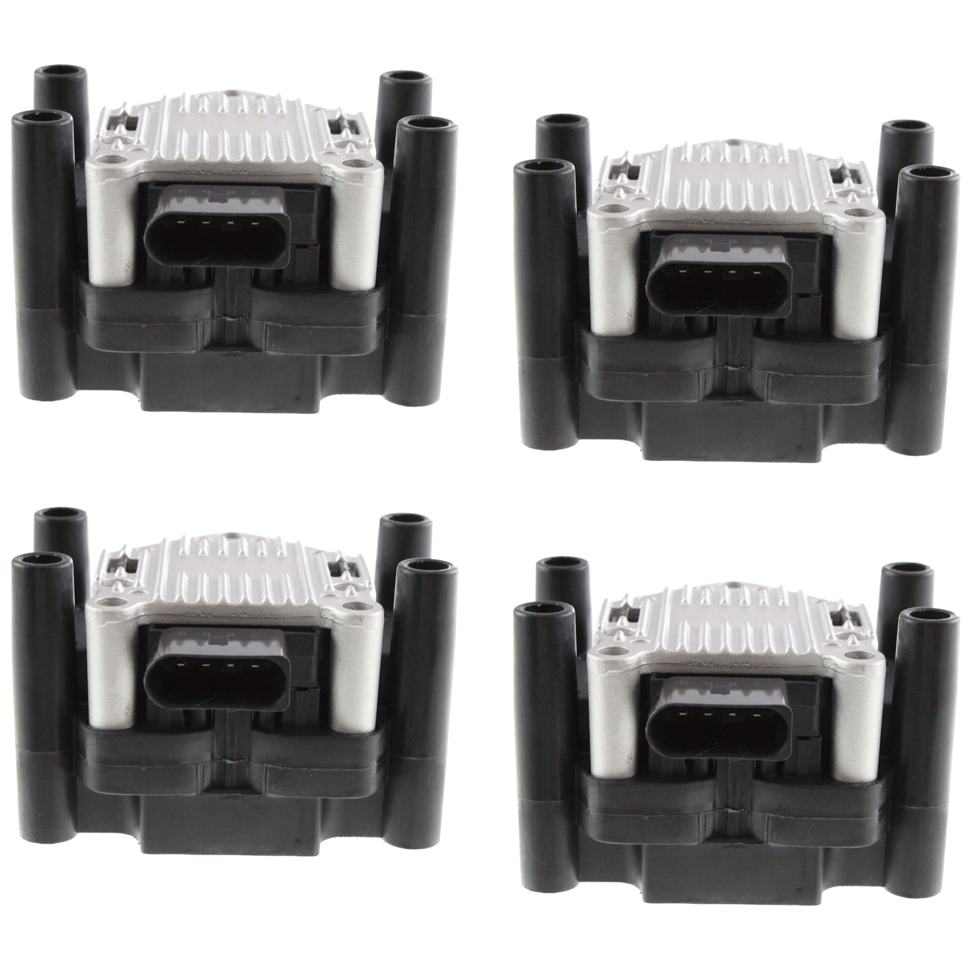 AM BEETLE 98-01 IGNITION COIL Assembly 12 Volts 4 Blade Terminals Set of 4 SKU SET JV504604-4