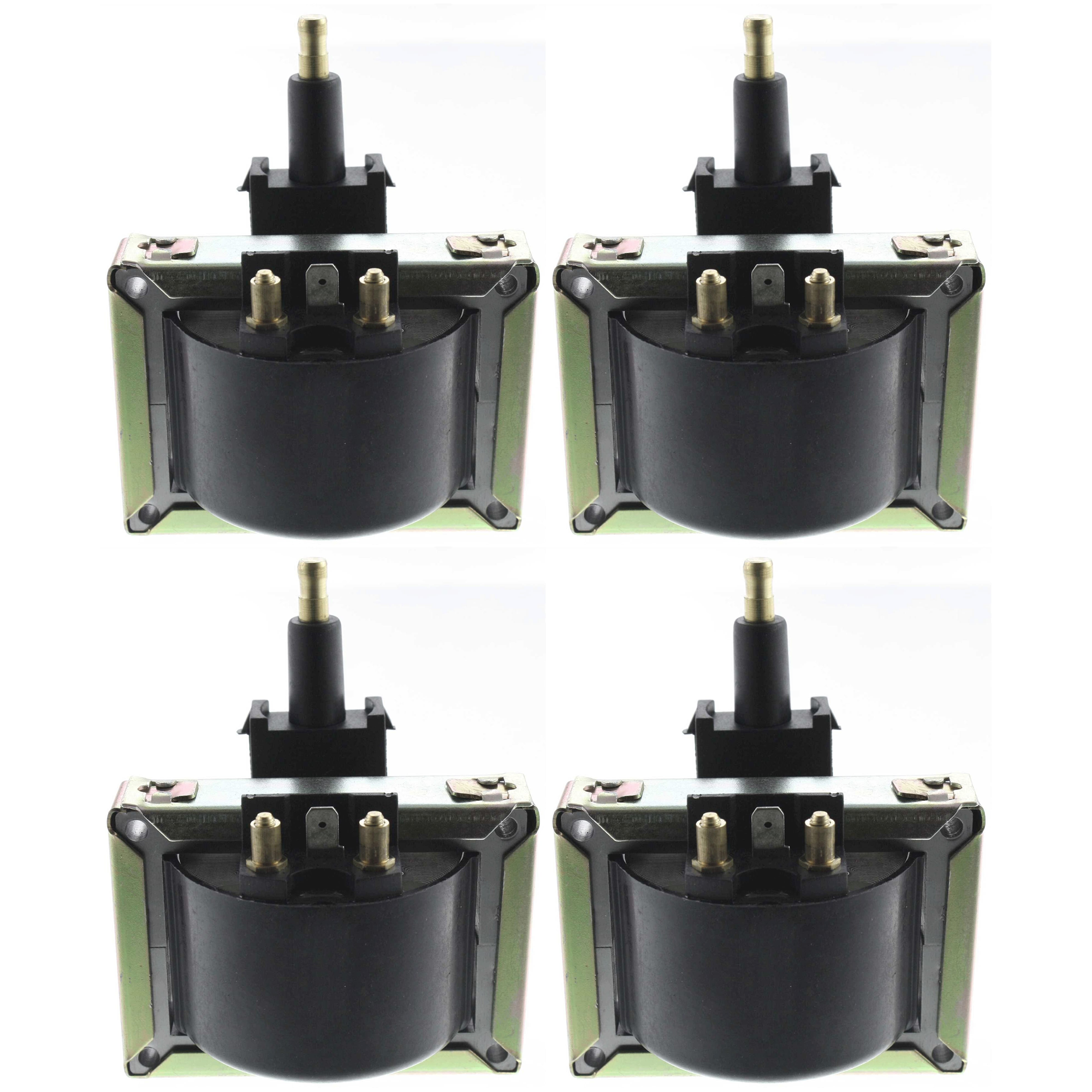 AM CHEROKEE 86-90 IGNITION COIL Set of 4-12 Volts 3 Prong Bullet and 1 Prong Blade SKU SET JV504609-4