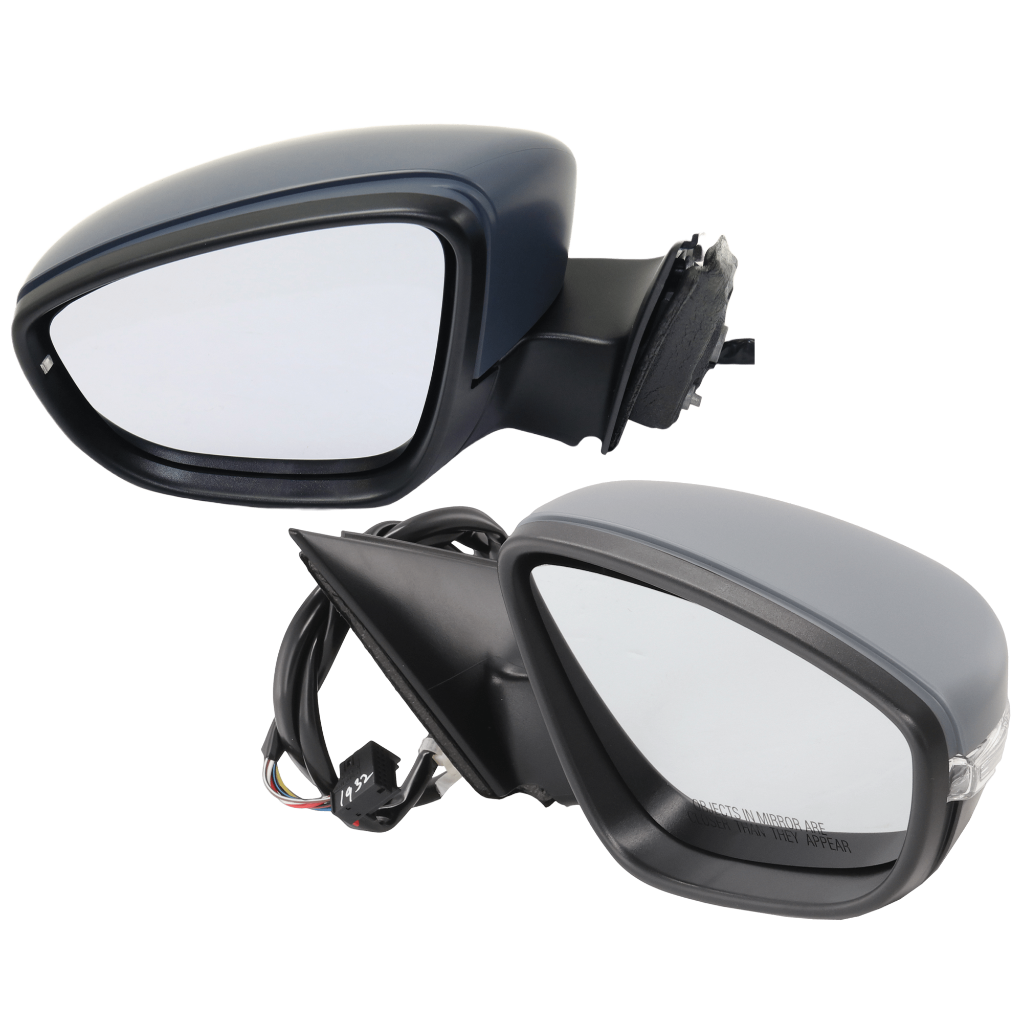 AM PASSAT 16-20 MIRROR RH AND LH Power Power Folding Heated Paintable w Signal Light No BSD and Memory SKU SET JVW05ER S Partslink VW1320163 VW1321163 OEM 561857507BB9B9 PFM 561857508BB