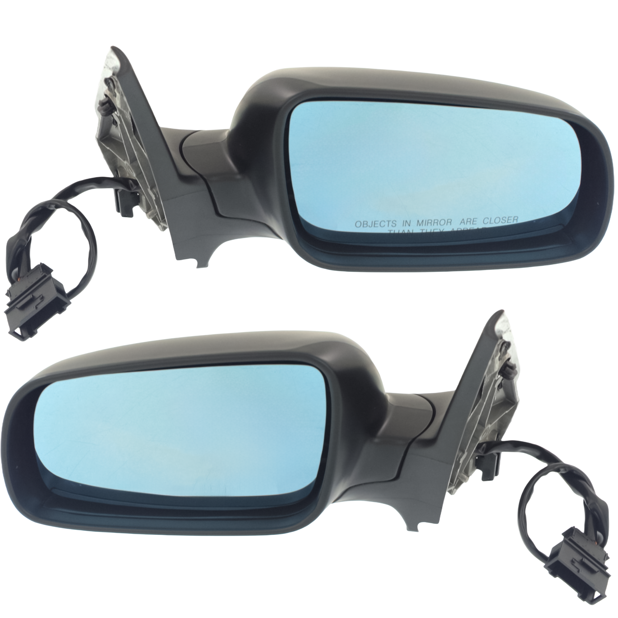 AM GOLF 99-06 MIRROR RH AND LH Power Manual Folding Heated Paintable No Memory Blue Glass SKU SET JVW17ER Partslink VW1320111 VW1321111 OEM 1J1857507D01-1J1857508K01