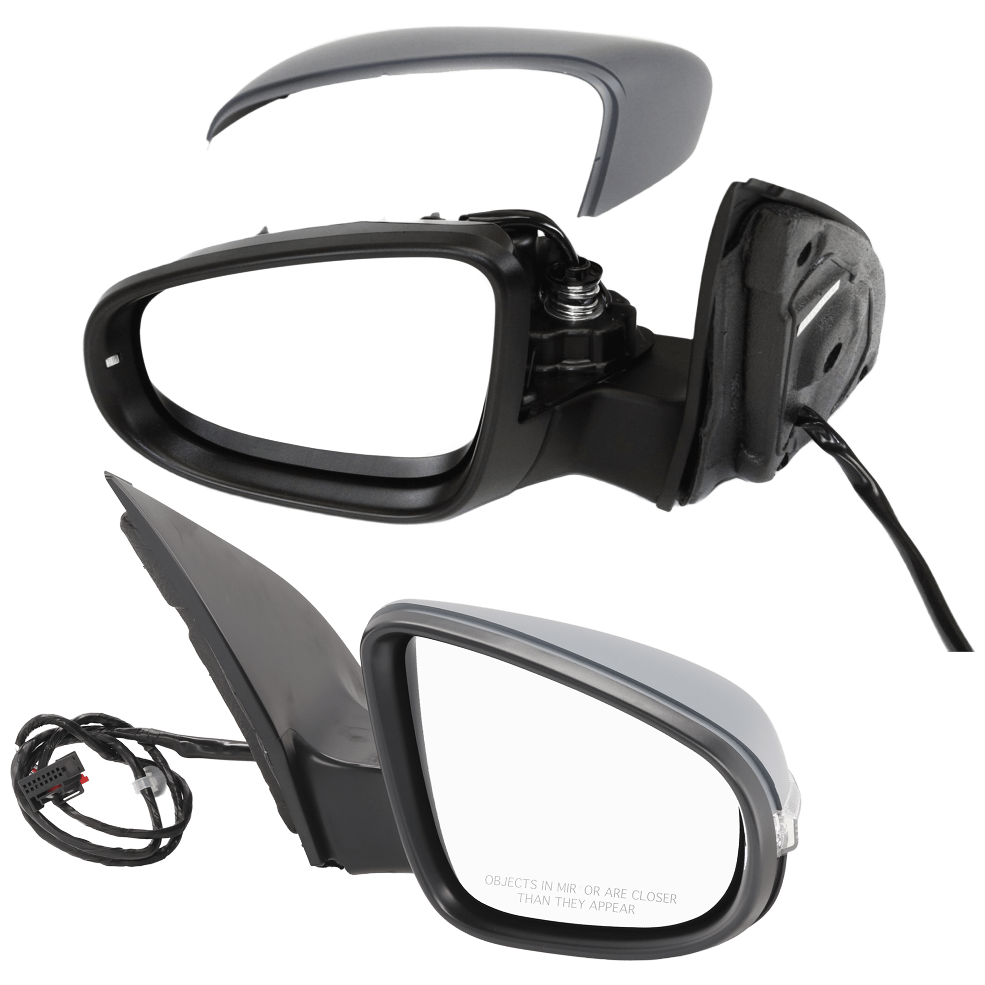 AM Mirror SKU SET JVW55ER S B Partslink VW1320141 VW1321134 OEM 5K0857507AF9B9-5K0857508S9B9