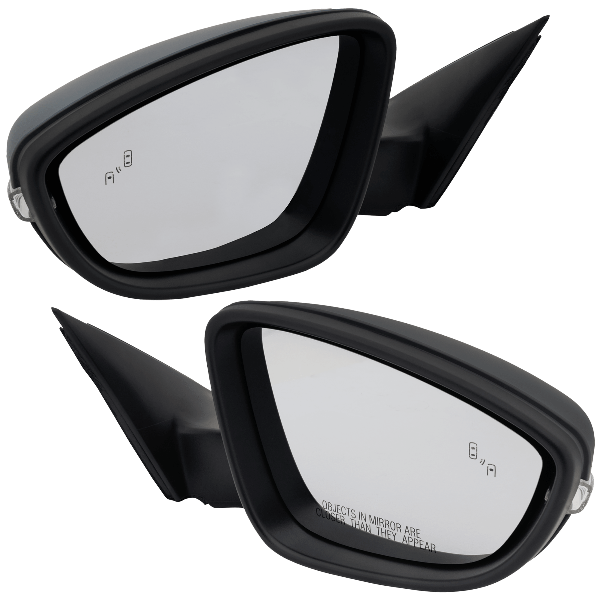 AM PASSAT 16-22 MIRROR RH AND LH Power Manual Folding Heated Paintable w Signal Light BSD Memory Side Object Sensor No Auto dimming SKU SET JVW69ER S Partslink VW1320165 VW1321165 OEM 561857507BE9B9 PFM 561857508BE