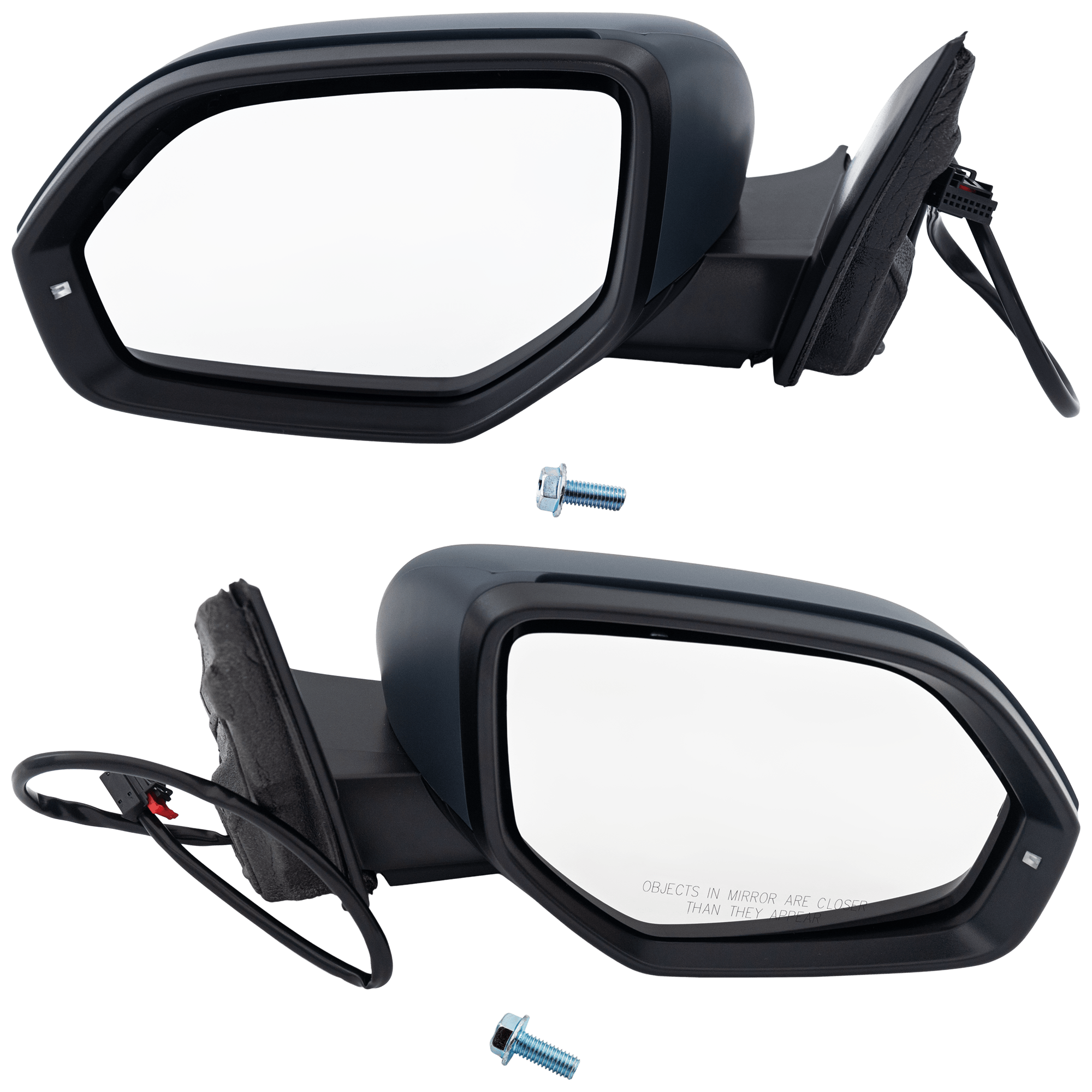 AM ATLAS 21-23 MIRROR RH AND LH Power Manual Folding Non Heated Paintable No BSD and Auto Dimming w Signal Light No Memory and Puddle Light From 7-20-20 SKU SET JVW82ER Partslink VW1320183 VW1321183 OEM 3CN857507AH9B9 PFM 3CN857508AH