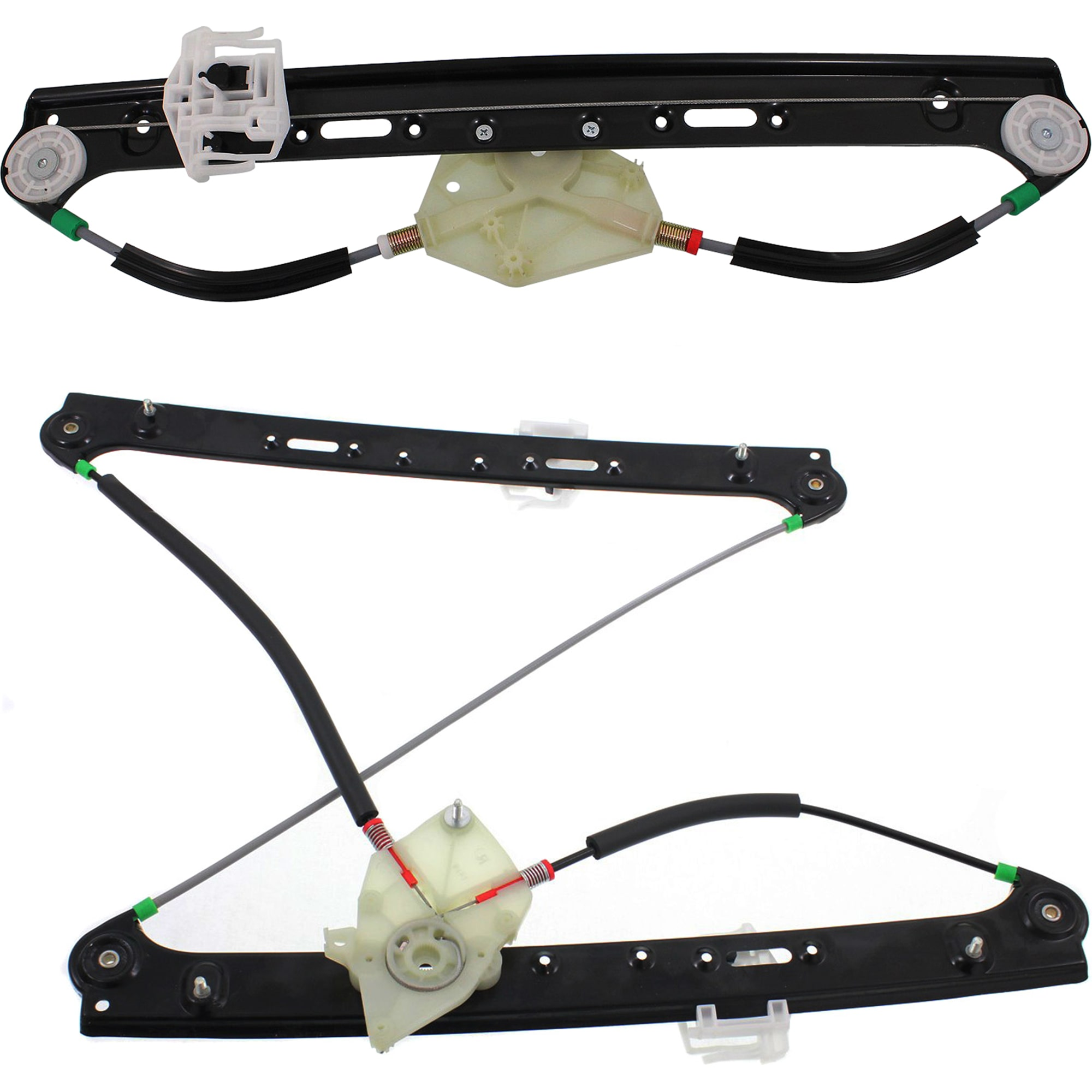 AM X3-04-10 FRONT AND REAR WINDOW REGULATOR RH Power w o Motor SKU SET JWB462915-2R Partslink BM1351108 BM1551110 OEM 51333448250-51353448252