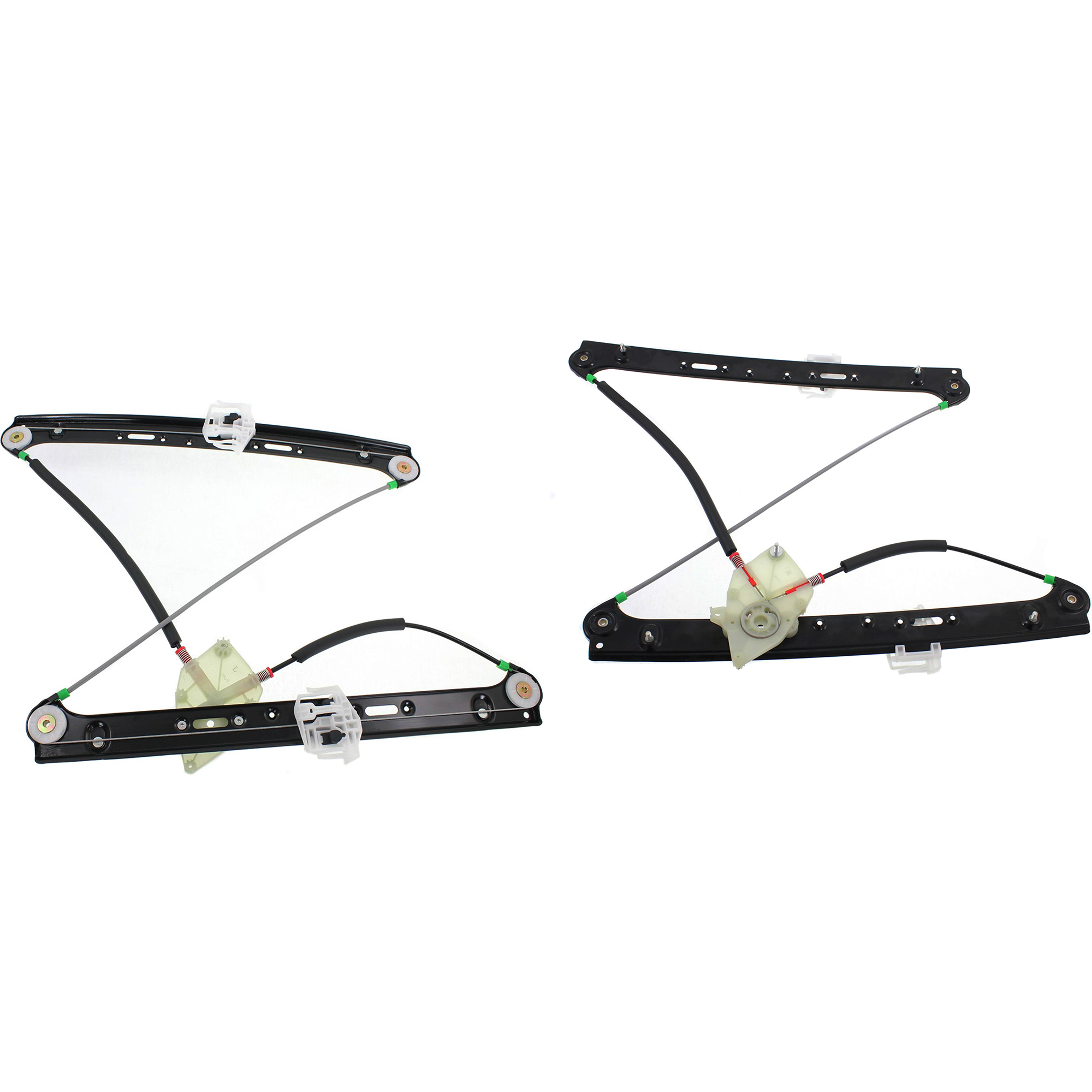 AM X3-04-10 FRONT WINDOW REGULATOR RH AND LH Power w o Motor SKU SET JWB462915 Partslink BM1350108 BM1351108 OEM 51333448249-51333448250