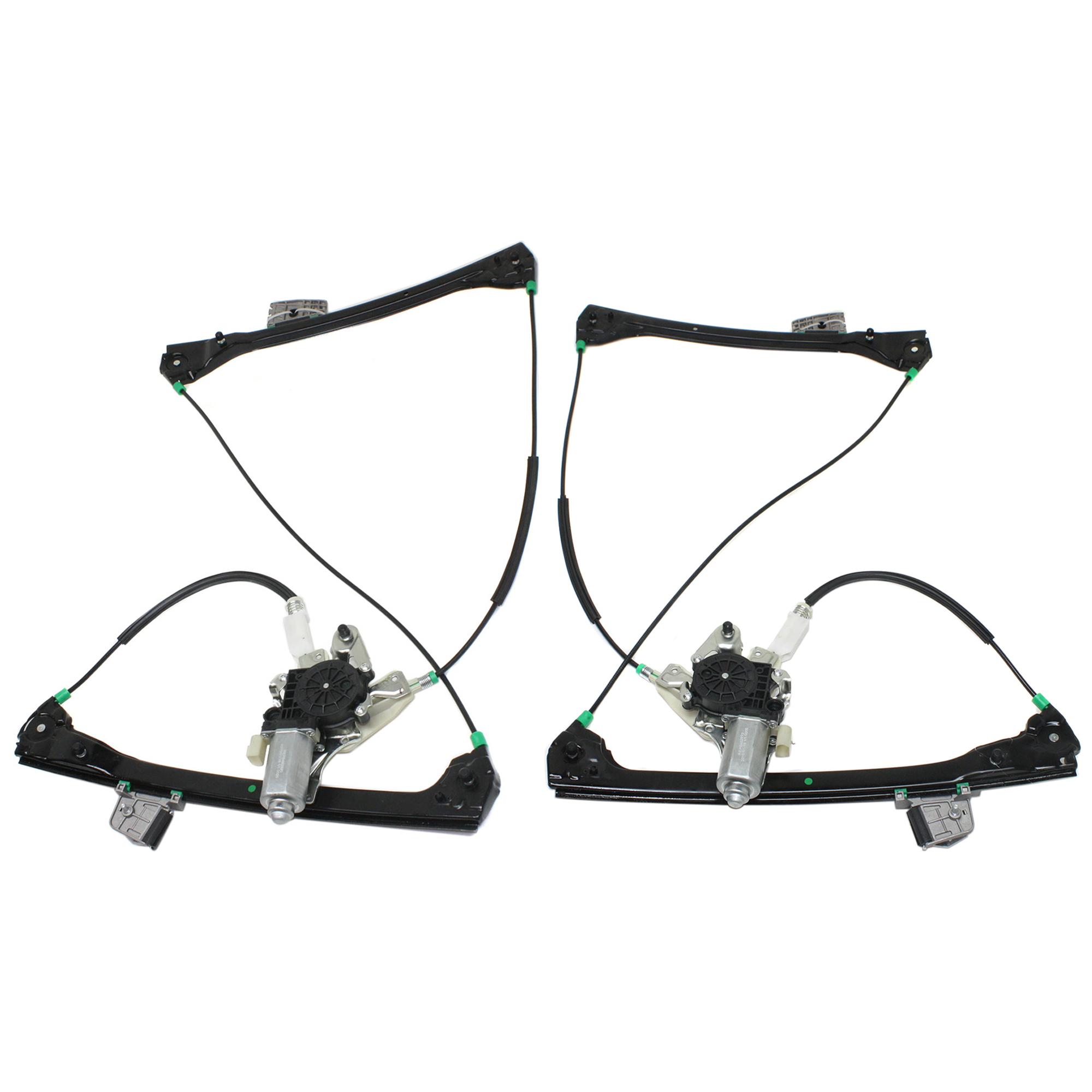 AM 3 SERIES 99-06 FRONT WINDOW REGULATOR RH and LH Power w Motor Convertible Coupe SKU SET JWB462919 Partslink BM1350131 BM1351131 OEM 51338229105 PFM 51338229106 PF