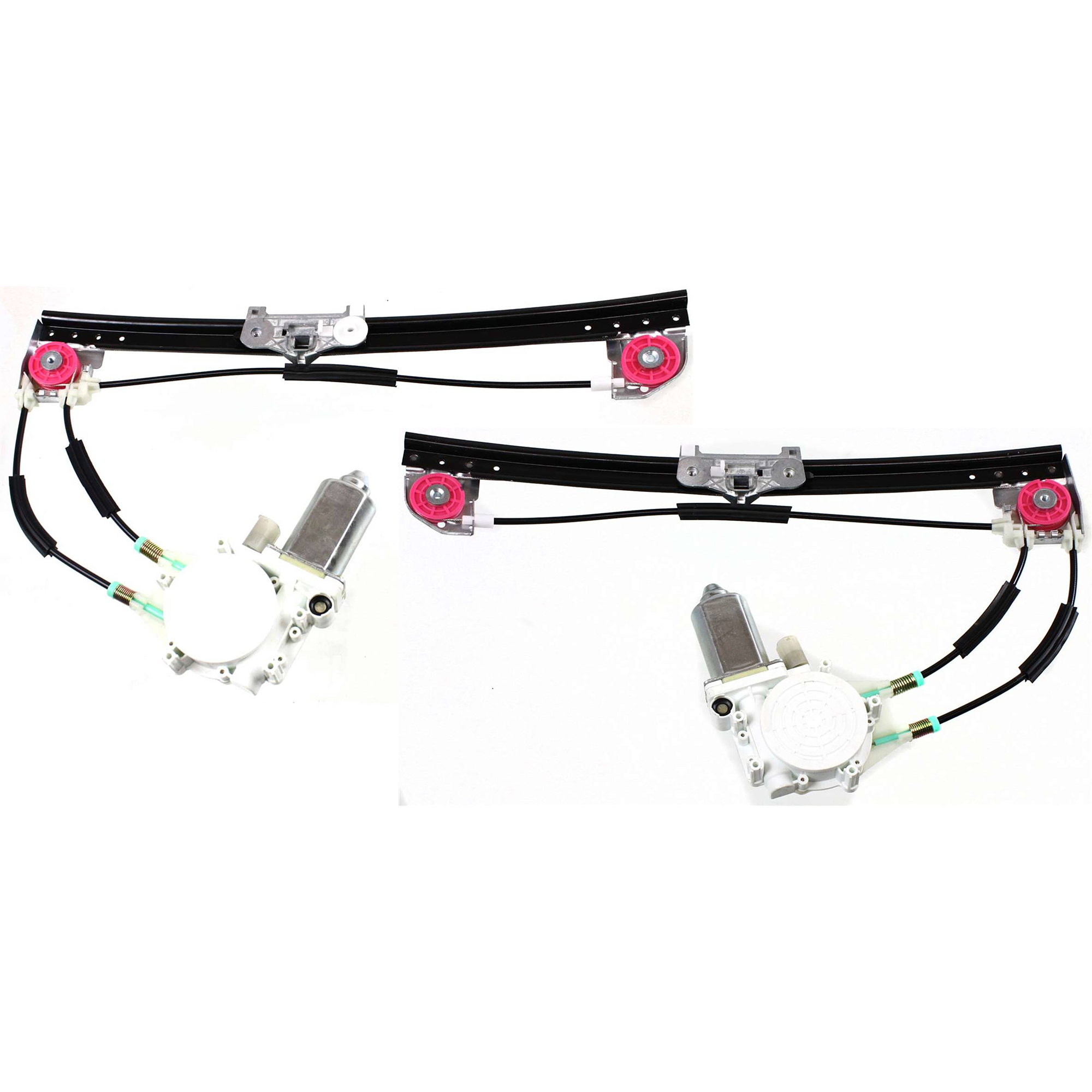 AM 528I 540I 97-99 REAR WINDOW REGULATOR RH AND LH Power With Motor SKU SET JWB491701 Partslink BM1550112 BM1551112 OEM 51358159835 PFM 51358159836 PF