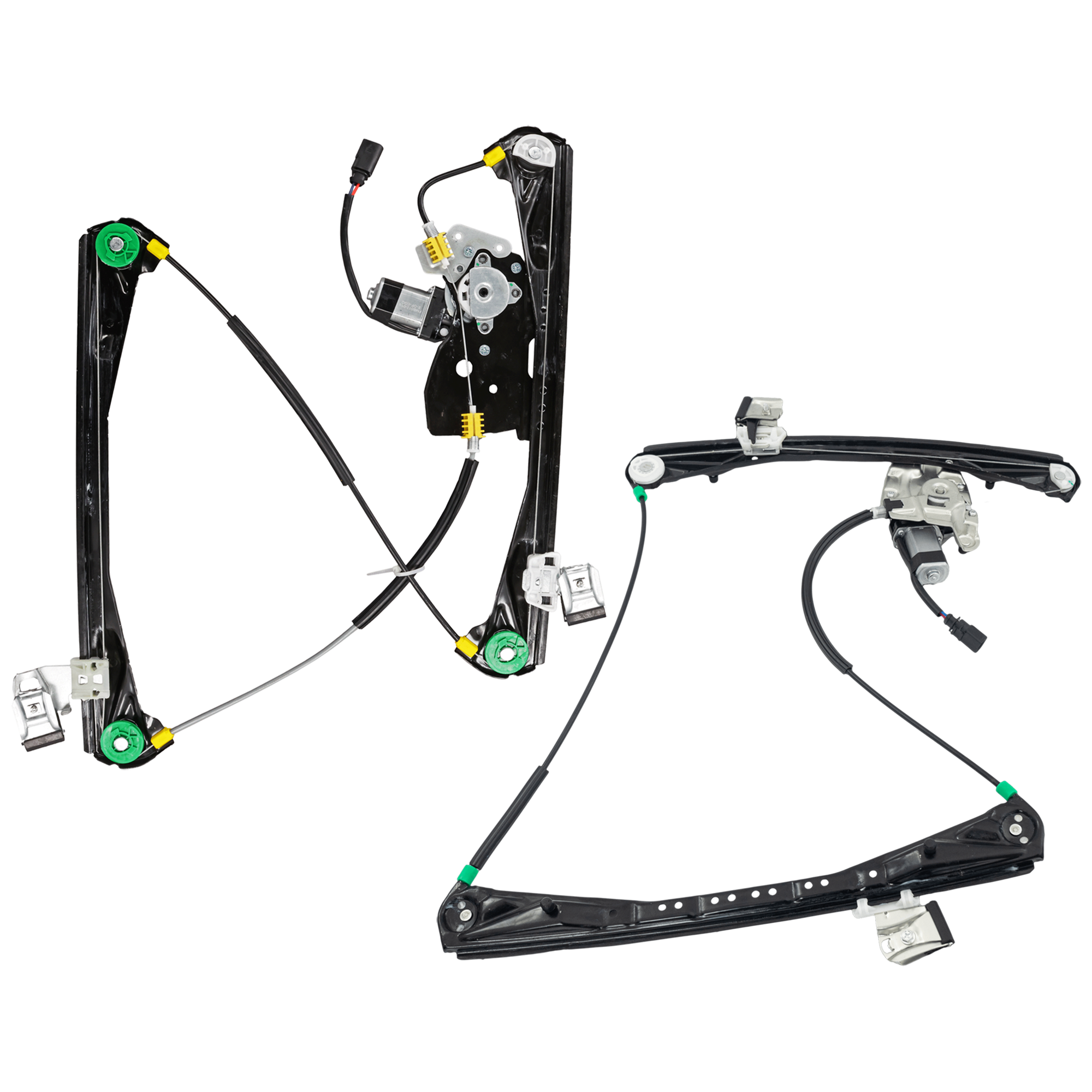 AM S TYPE 00-02 FRONT WINDOW REGULATOR RH AND LH Power With Motor SKU SET JWJ462907 A Partslink FO1351142 OEM XR848083 PFM YW4Z5423208AA