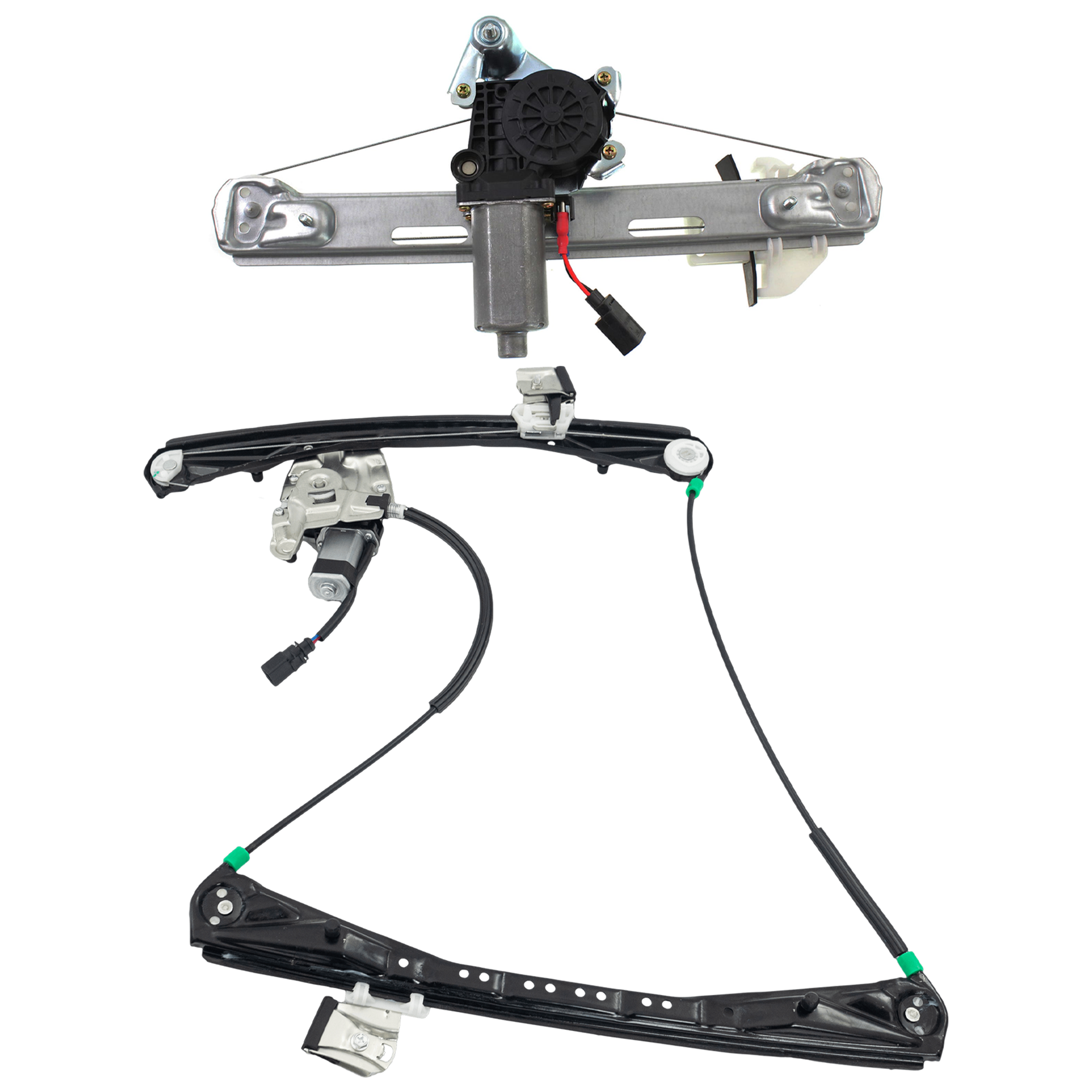 AM LS 00-02 FRONT AND REAR WINDOW REGULATOR LH Power w Motor SKU SET JWJ462908-2L Partslink FO1350142 FO1550124 OEM 3W4Z5427009AA 5W4Z5427009A YW4