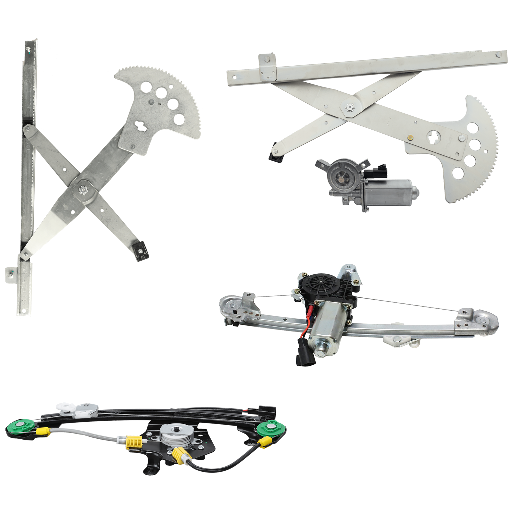 AM CLASSIC 04-05 FRONT AND REAR WINDOW REGULATOR RH AND LH Power With Motor SKU SET JWO491701-4 Partslink GM1350219 GM1351219 GM1550127 GM1551127 OEM 15223280 PFM 15223281 PFM 2272