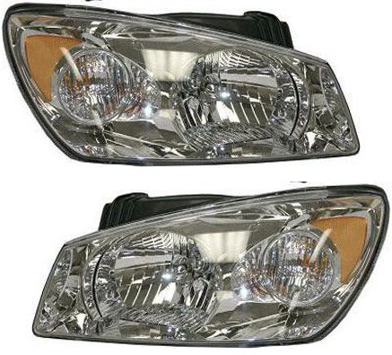 AM SPECTRA 04-05 HEAD LAMP RH AND LH Assembly Halogen LX Model New Body Style SKU SET K100125 Partslink KI2502116 KI2503116 OEM 921012F030-921022F030