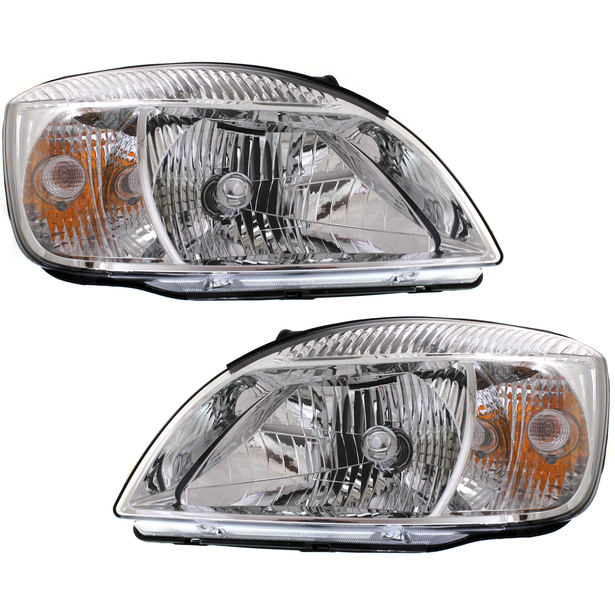 AM RIO RIO5-06-08 HEAD LAMP RH AND LH Assembly Halogen Hatchback Sedan CAPA SKU SET K100133Q Partslink KI2500100C KI2501100C OEM 921011G010-921021G010