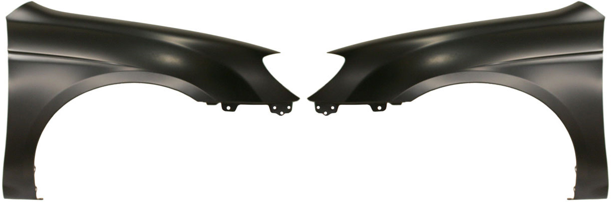 AM SPECTRA 04-09 FRONT FENDER RH AND LH Primed w o Side Lamp Holes Steel CAPA SKU SET K220131Q Partslink KI1241118C KI1240118C OEM 663212F010-663112F010