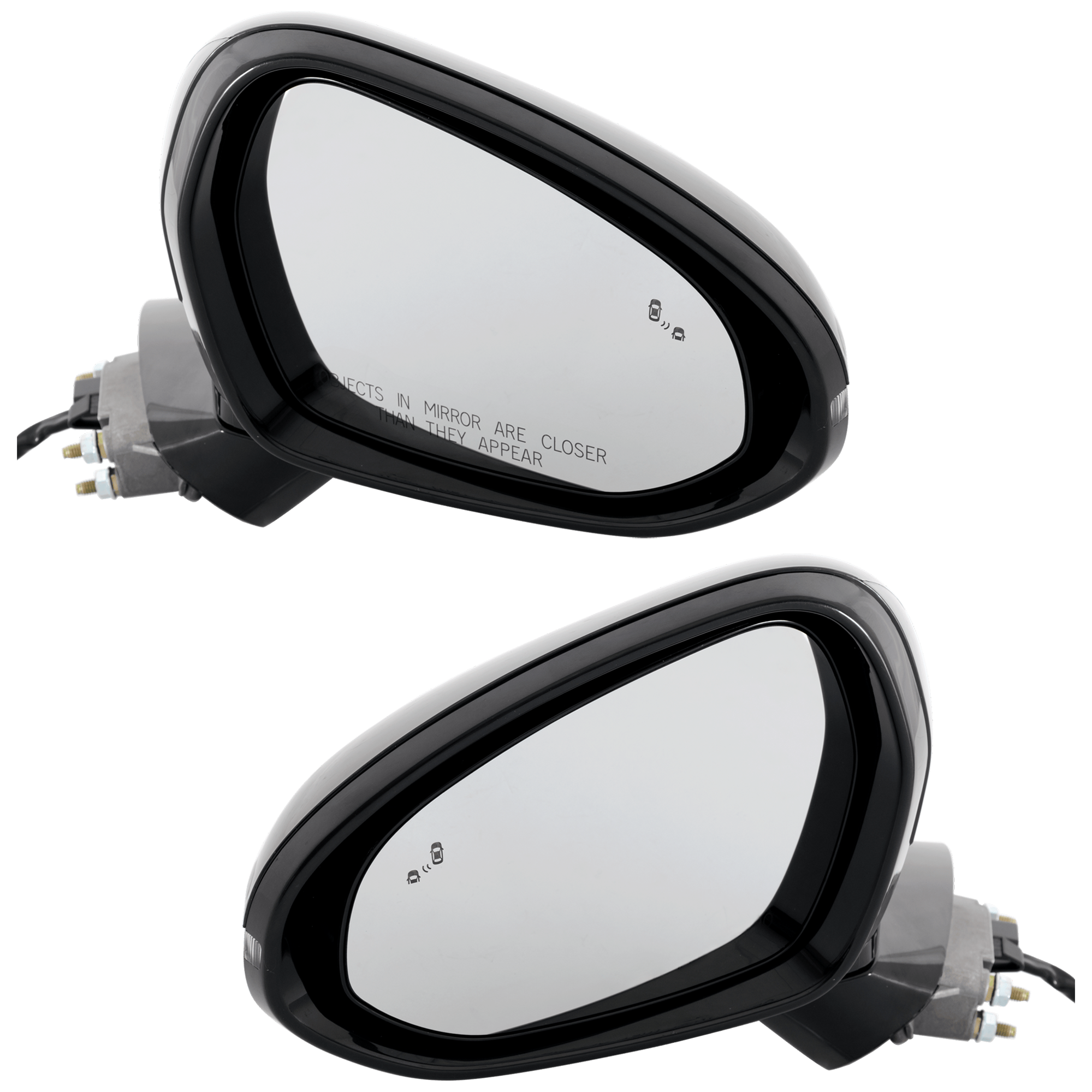 AM K5-21-24 MIRROR RH AND LH Power Manual Folding Heated Gloss Black GT GT Line Models w In housing Signal Light BSD in Glass No Memory Puddle Light Auto Dimming SKU SET KA106ER S Partslink KI1320247 KI1321247 OEM 87610L3020-87620L3020