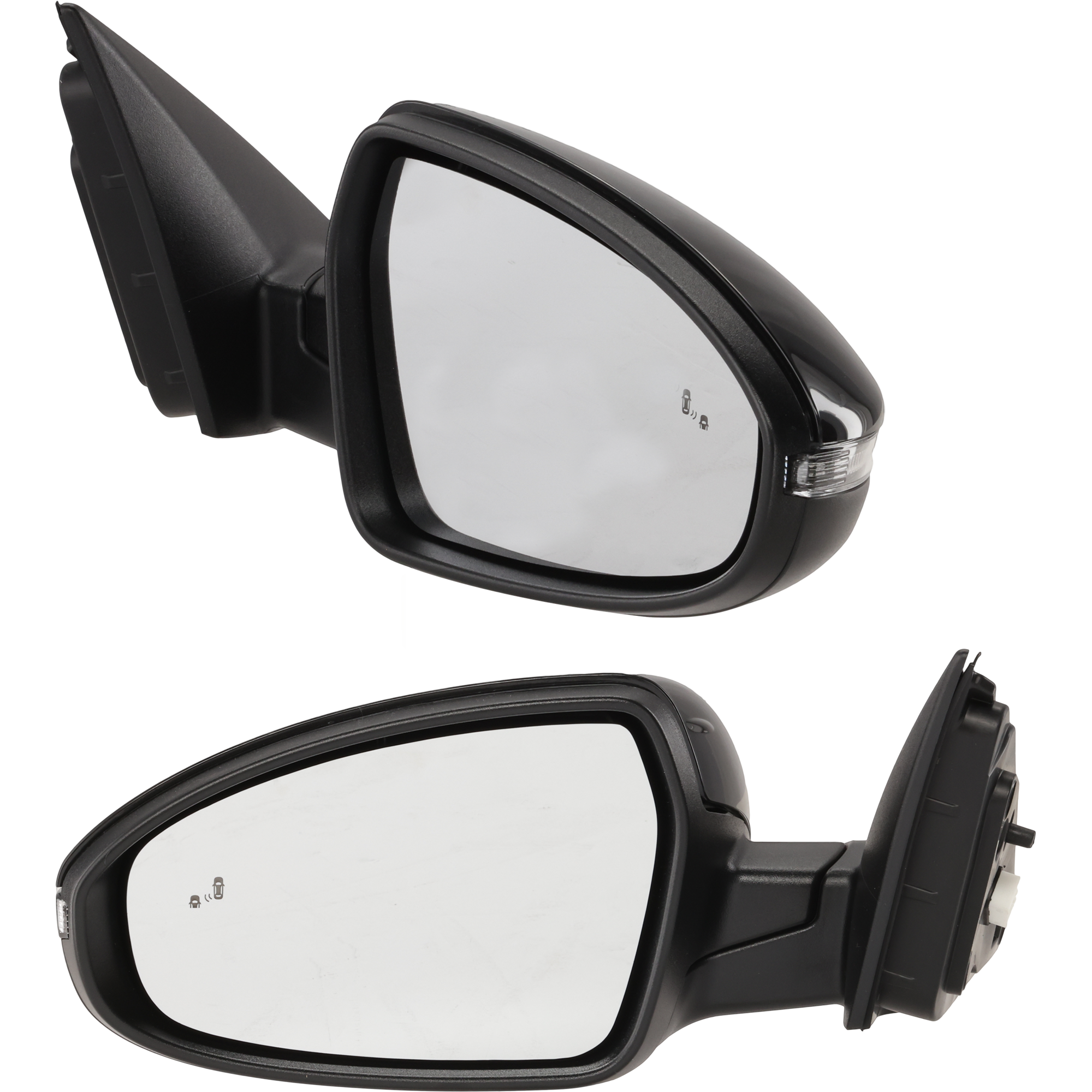 AM FORTE 21-23 MIRROR RH AND LH Power Manual Folding Heated Paintable w Blind Spot Detection In housing Signal Light No Auto dimming Memory Puddle Light Side Object Sensor SKU SET KA136ER Partslink KI1320292 KI1321292 OEM 87610M7071-87620M7091-87620M70