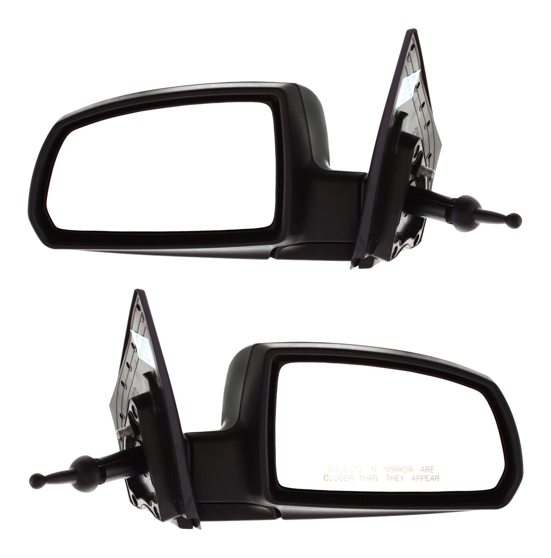 AM RIO 06-09 MIRROR RH AND LH Manual Adjust Manual Folding Non Heated Paintable Hatchback Sedan SKU SET KA22R Partslink KI1320138 KI1321138 OEM 876101G000-876201G600