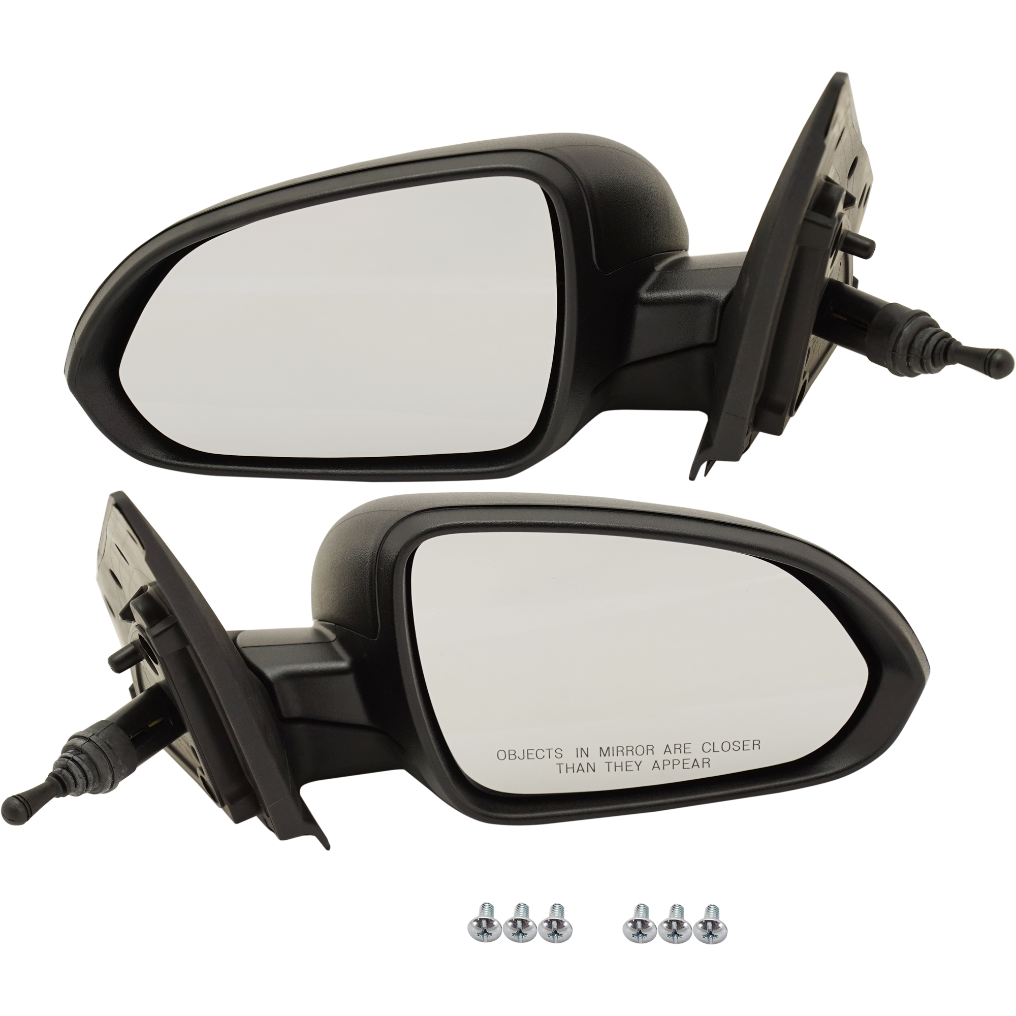 AM RIO 18-22 MIRROR RH AND LH Manual Adjust Manual Folding Non Heated Textured LX Model SKU SET KA38R Partslink KI1320217 KI1321217 OEM 87610H9110-87620H9110