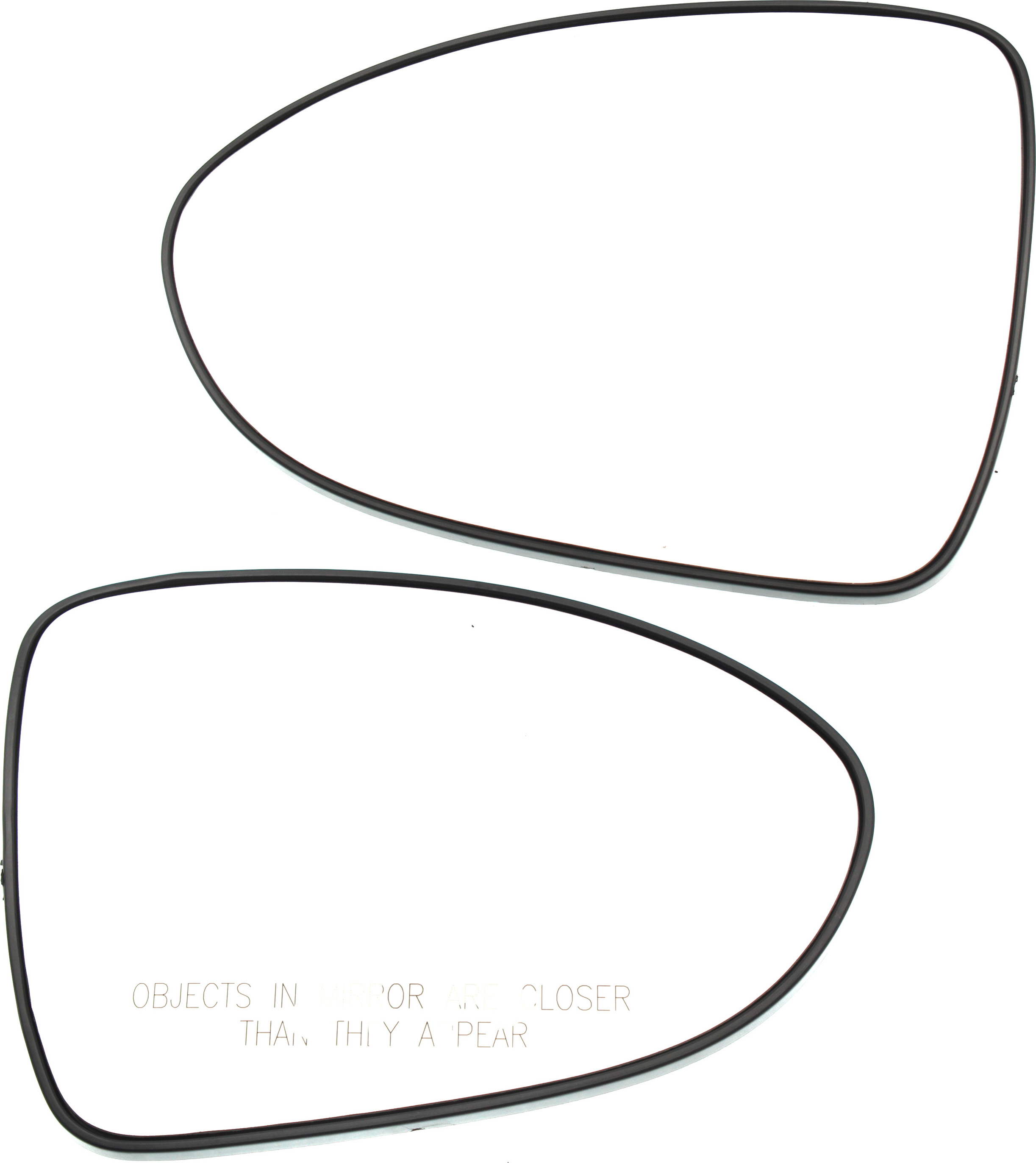 AM RIO 12-17 MIRROR GLASS RH AND LH Non Heated w Backing Plate Hatchback Sedan SKU SET KA65GR Partslink Performance OEM Performance