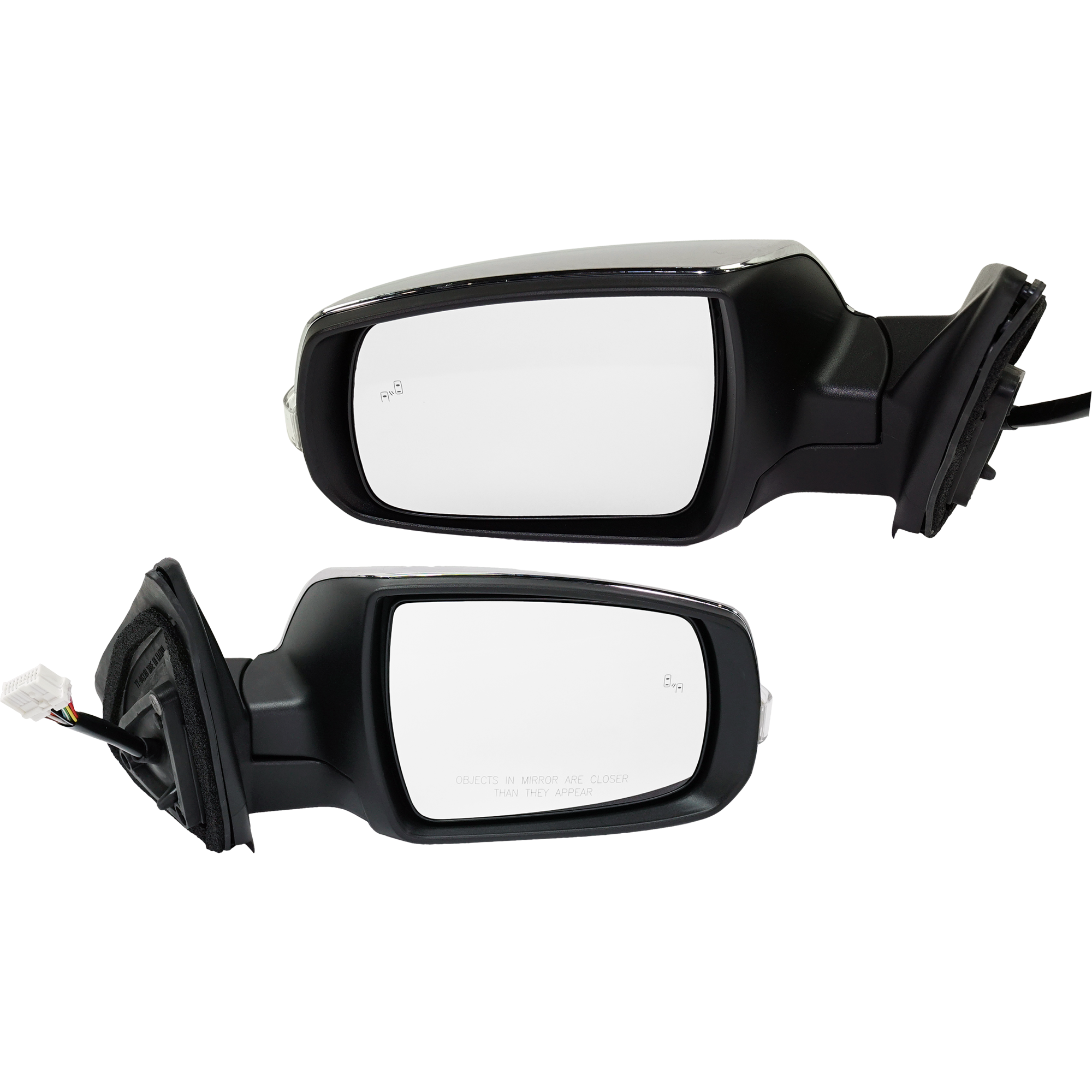 AM SORENTO 14-15 MIRROR RH AND LH Power Power Folding Heated Chrome w BSD Memory and Signal Light SKU SET KA84CR S Partslink KI1321212 KI1320212 OEM 876201U720-876101U720