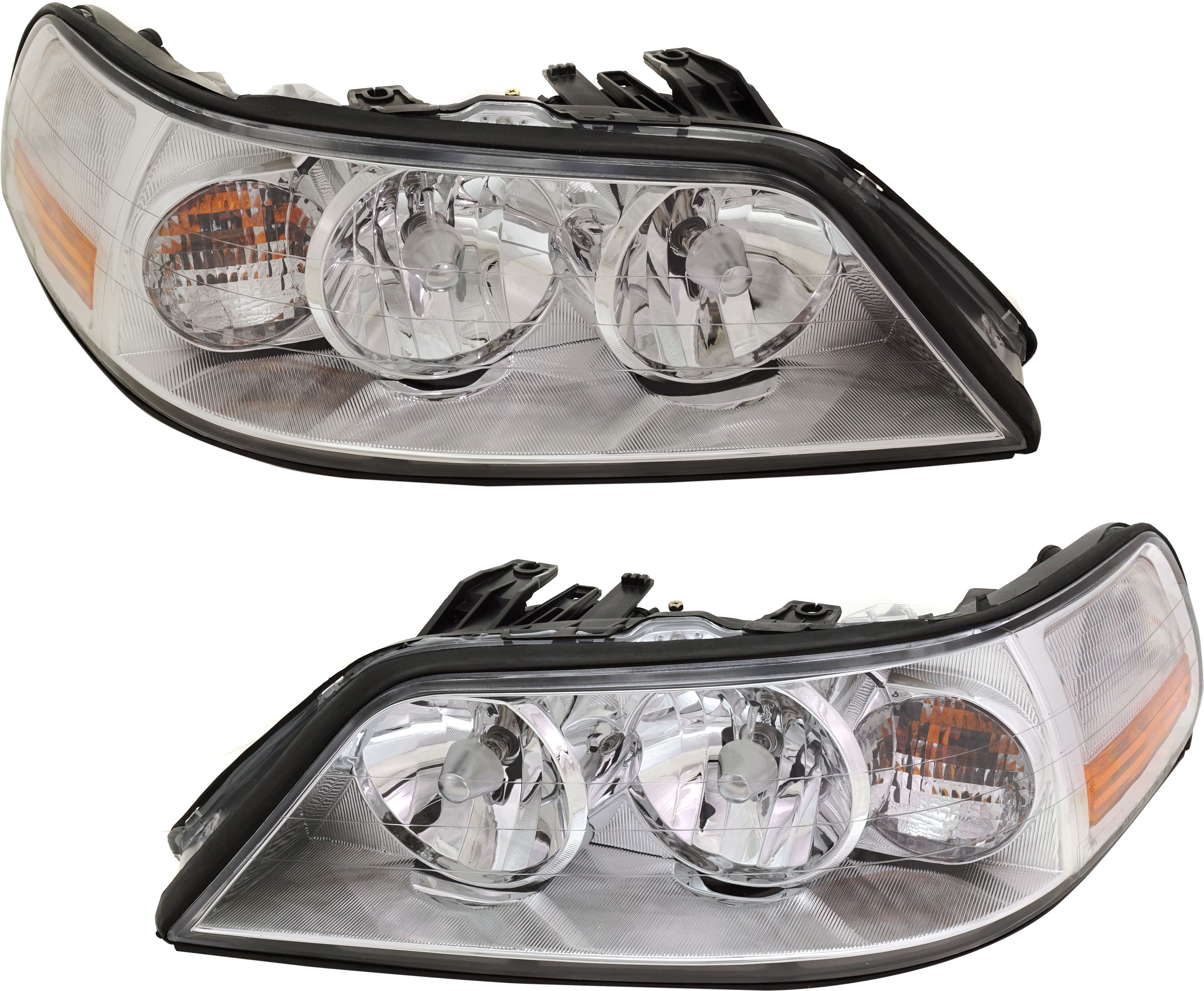 AM TOWN CAR 05-11 HEAD LAMP RH AND LH Assembly Halogen SKU SET L100113 Partslink FO2502214 FO2503214 OEM 6W1Z13008AB 6W1Z13008AA