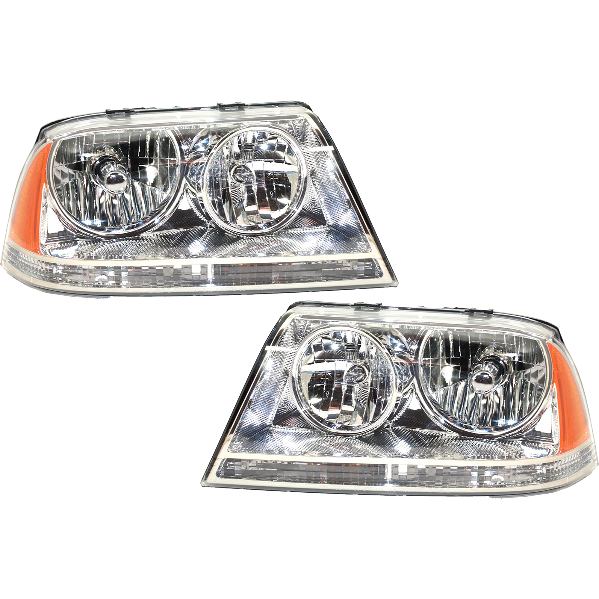 AM AVIATOR 03-05 HEAD LAMP RH AND LH Assembly HID Xenon with HID Kit SKU SET L100135 Partslink FO2502205 FO2503205 OEM 2C5Z13008DB 2C5Z13008DA