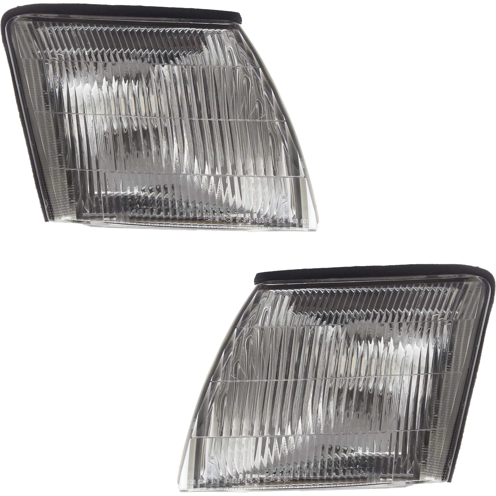 AM LS4-95-97 CORNER LAMP RH and LH Set of 2 Lens and Housing SKU SET L104101 Partslink LX2526100 LX2527100 OEM 8161150050-8162150050
