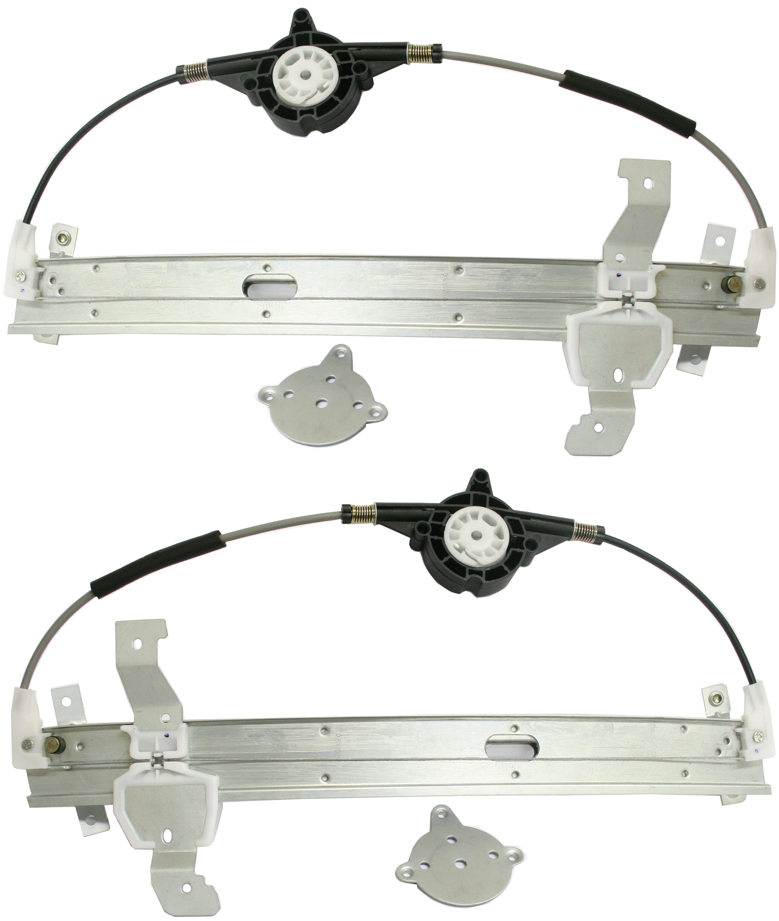 AM TOWN CAR 90-93 FRONT WINDOW REGULATOR RH AND LH Power w o Motor SKU SET L462901 Partslink FO1351105 FO1350105 OEM F2VY5423208A F2VY5423209A