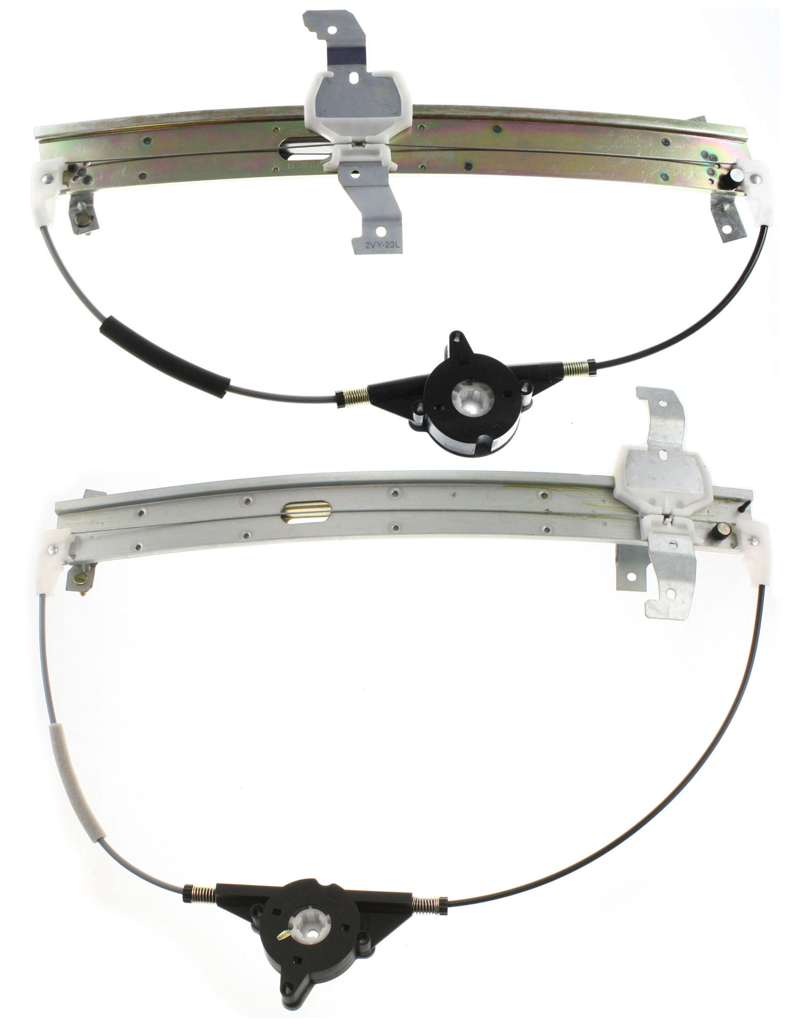 AM TOWN CAR 90-93 FRONT AND REAR WINDOW REGULATOR LH Power w o Motor SKU SET L462902-2L Partslink FO1350105 FO1550101 OEM F2VY5423209A F2VY5427009A