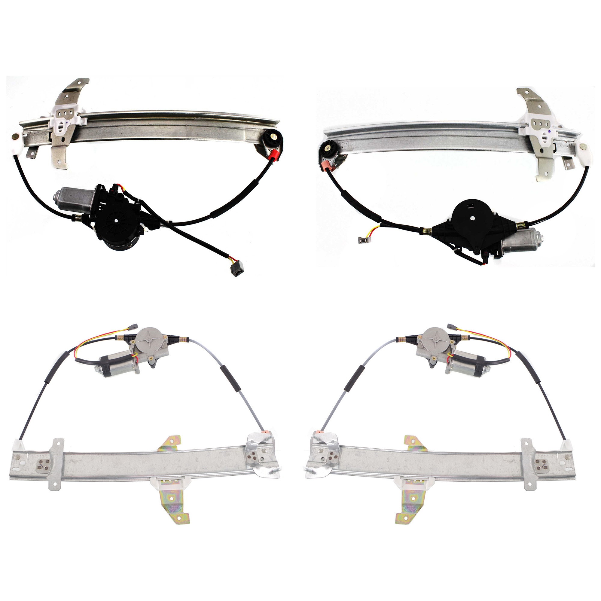AM TOWN CAR 95-97 FRONT AND REAR WINDOW REGULATOR RH AND LH Power w Motor SKU SET L462913-4 Partslink FO1350124 FO1351124 FO1551107 OEM 1W7Z5423394AA F2VY5423394B F3V