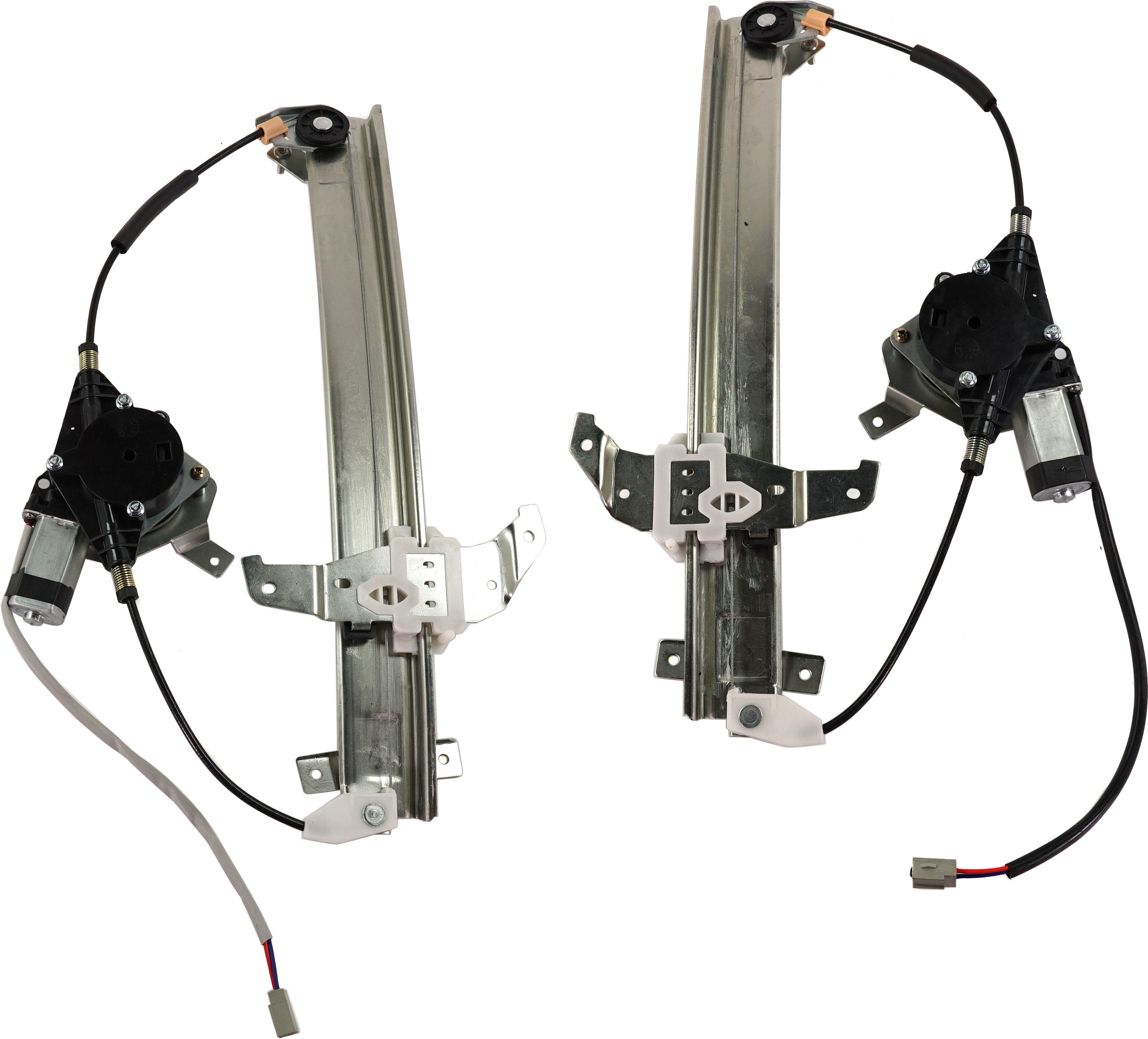 AM TOWN CAR 93-97 FRONT WINDOW REGULATOR RH AND LH Power w Motor SKU SET L462913 Partslink FO1350124 FO1351124 OEM 1W7Z5423394AA F2VY5423394B F3V