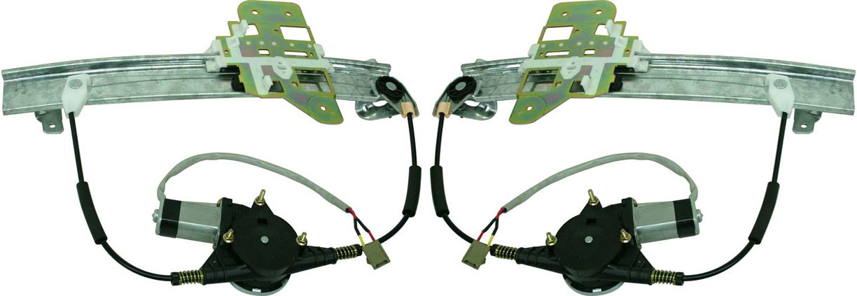 AM TOWN CAR 95-97 REAR WINDOW REGULATOR RH AND LH Power With Motor SKU SET L491715 Partslink FO1551107 OEM F5VY5427008A F5VY5427009A PFM