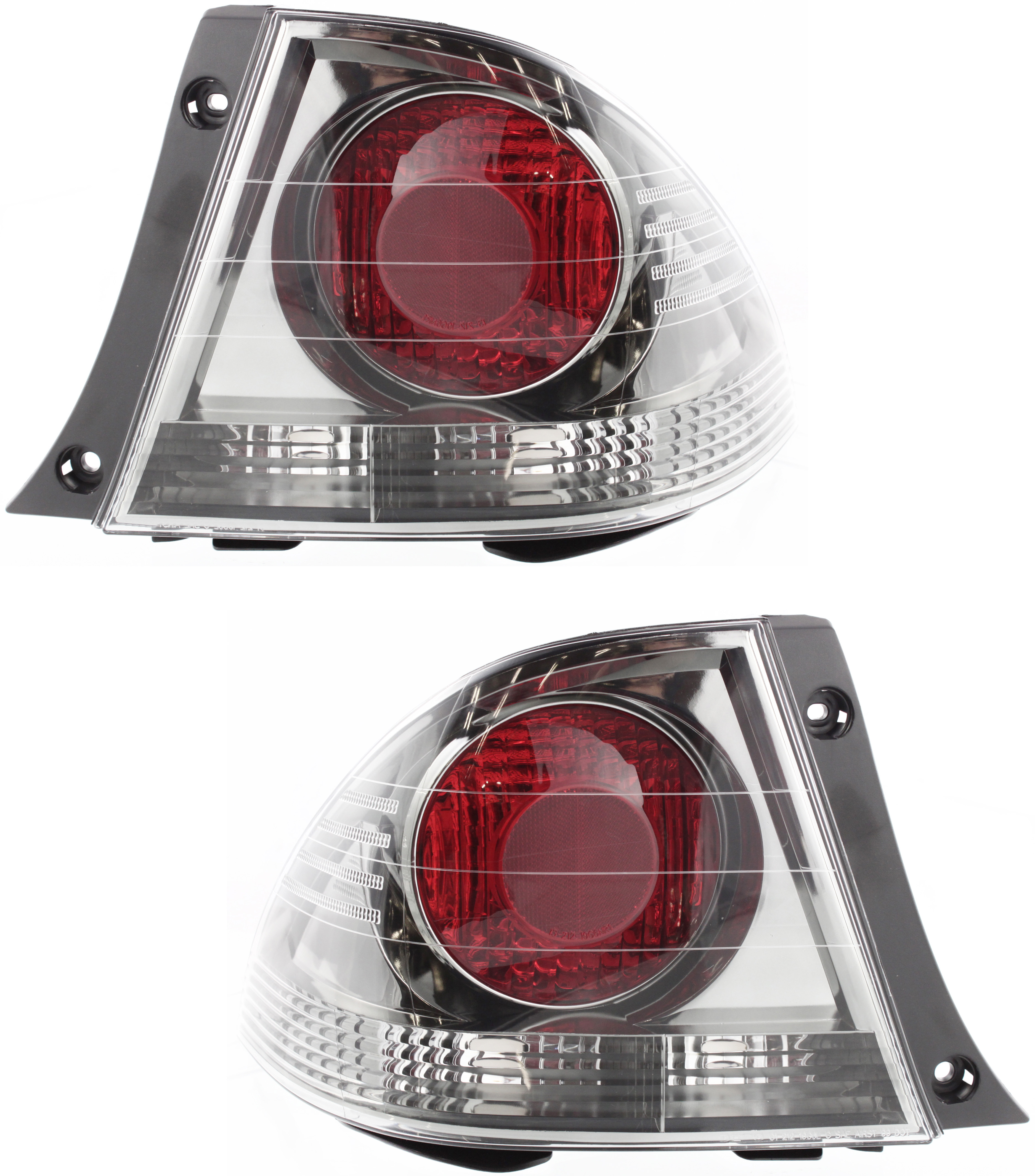 AM IS300-02-03 TAIL LAMP RH AND LH Outer Lens and Housing Dark Metallic Not Black Sedan SKU SET L730105 Partslink LX2819103 LX2818103 OEM 8155153032B0-8156153032B0