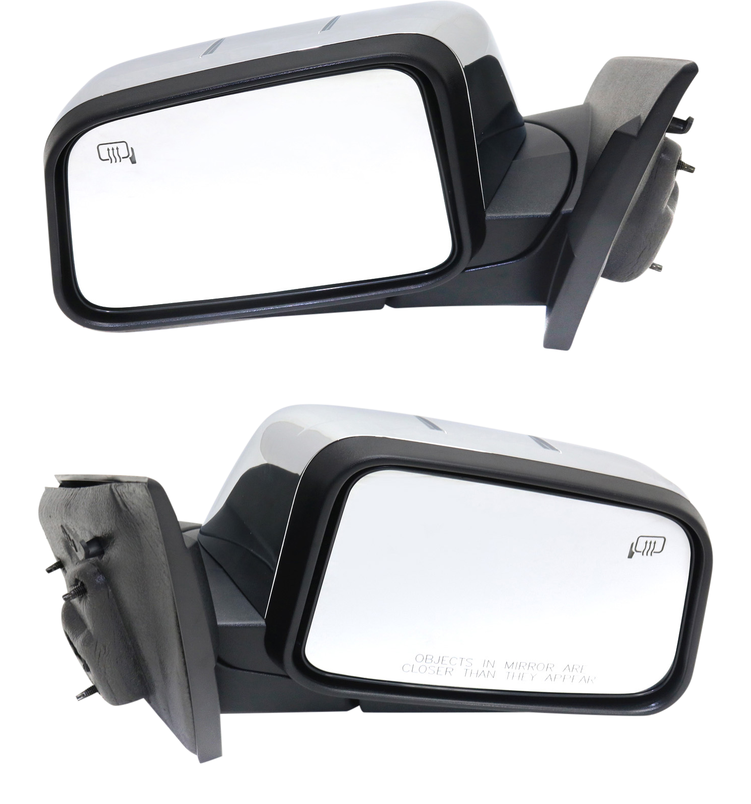 AM MKX 07-07 MIRROR RH AND LH Power Manual Folding Heated Chrome w Puddle Light Memory SKU SET LN24CR Partslink FO1320466 FO1321466 OEM 7A1Z17682BB 7A1Z17683BB