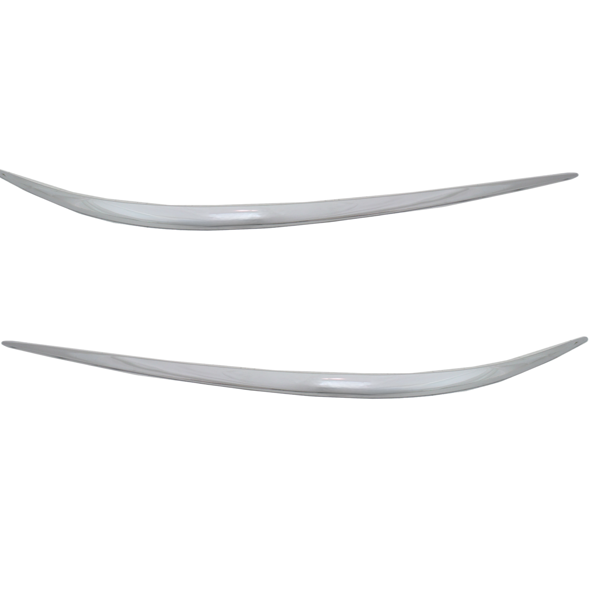 AM E CLASS 03-08 FRONT BUMPER MOLDING RH AND LH Plastic Chrome 211 Chassis SKU SET M016137 OEM Performance