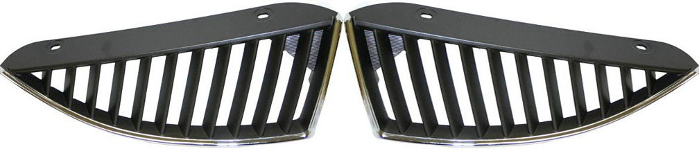 AM LANCER 04-05 GRILLE RH AND LH Chrome Shell Silver Black Insert Sedan 11 Strip Exc. Eclipse Model SKU SET M070315 Partslink MI1200249 MI1200248 OEM MN161114 MN161113