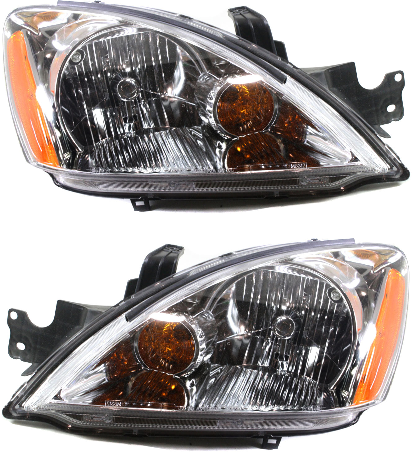 AM LANCER 04-07 HEAD LAMP RH AND LH Assembly Halogen w o ABS Brakes Wagon SKU SET M100149 Partslink MI2503136 OEM MN154898 MN161937 MN154897