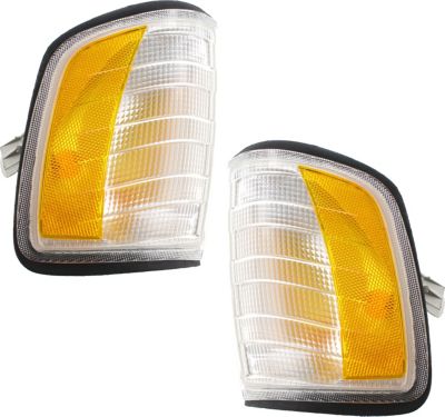 AM E CLASS 94-95 CORNER LAMP RH and LH Park Signal Lamp Assembly SKU SET M104107 Partslink MB2520105 MB2521105 OEM 1248261143-1248261243