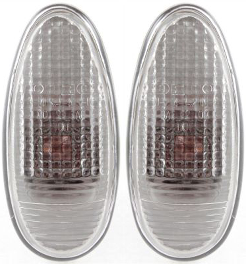 AM LANCER 02-06 FRONT SIDE MARKER LAMP RH AND LH Assembly Side Repeater SKU SET M104902 Partslink MI2570101 OEM MR522027