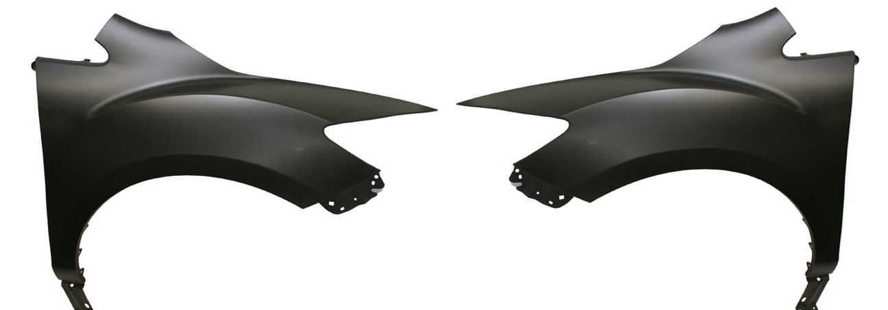 AM CX 7-07-12 FRONT FENDER RH AND LH Primed Steel SKU SET M220181 Partslink MA1240156 MA1241156 OEM EG2152110G EG2152210G
