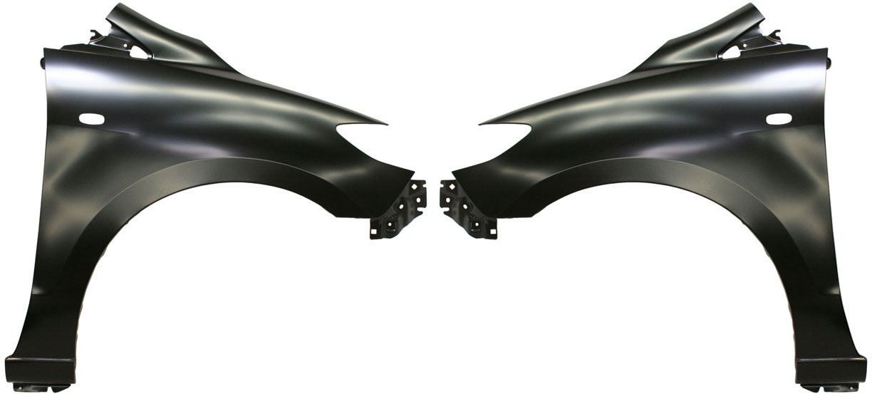 AM MAZDA 5-06-09 FRONT FENDER RH AND LH Primed w o Rocker Molding Hole SKU SET M220191 Partslink MA1241157 MA1240157 OEM C23552111C C23552211C