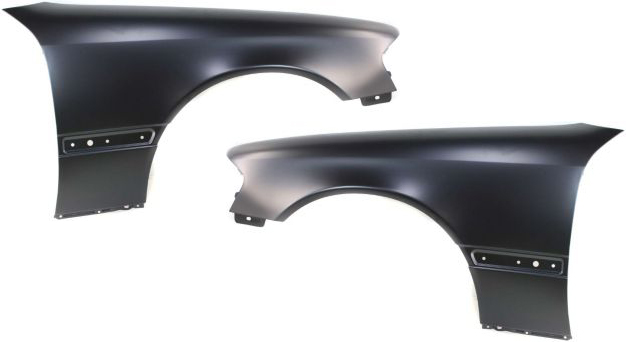 AM C CLASS 94-00 FRONT FENDER RH AND LH Primed 202 Chassis SKU SET M221 Partslink MB1240106 MB1241107 OEM 2028810101-2028810201