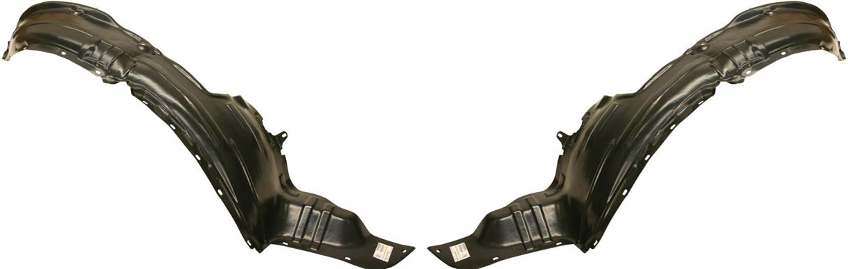 AM MPV 04-06 FRONT FENDER LINER RH AND LH Set of 2 w o Rocker Moldings SKU SET M222323 Partslink MA1250105 MA1251105 OEM LE4356130B LE4356140B