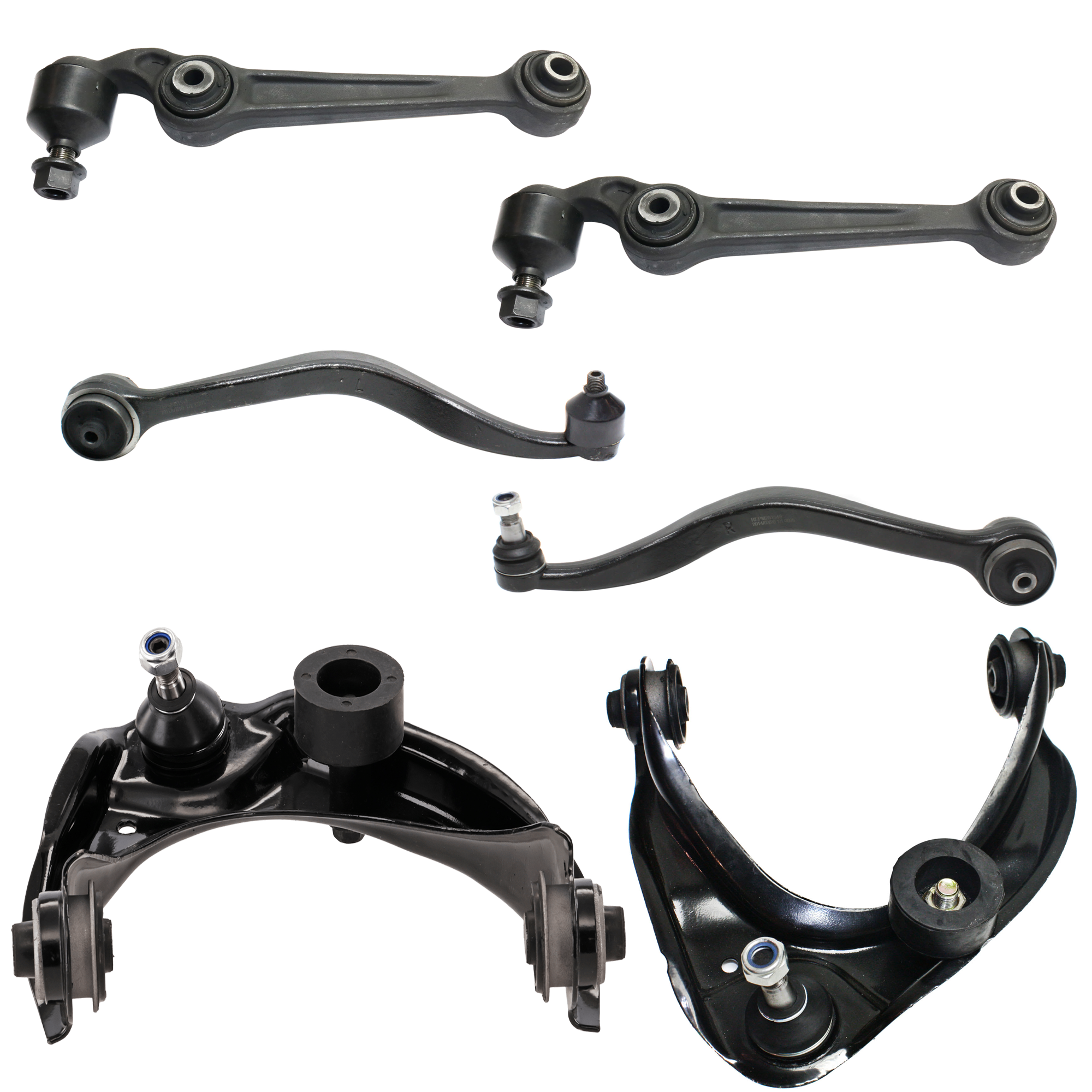 AM FUSION MKZ 07-12 FRONT CONTROL ARM RH AND LH Upper and Lower Frontward and Rearward Set of 6 SKU SET M281511-6 OEM 7E5Z3078R BE5Z3078A 6M8Z3078A